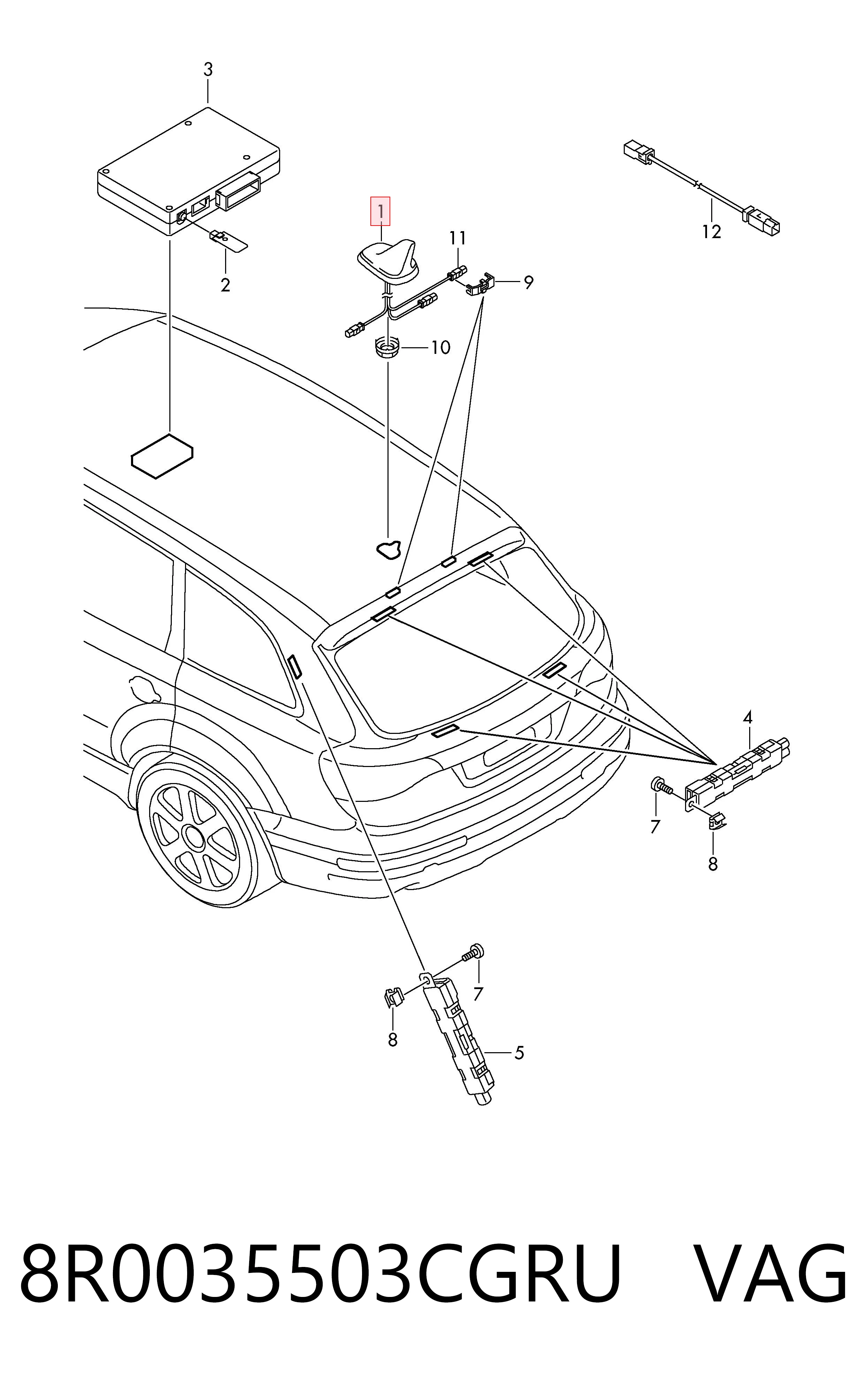 8R0035503CGRU VAG Antena
