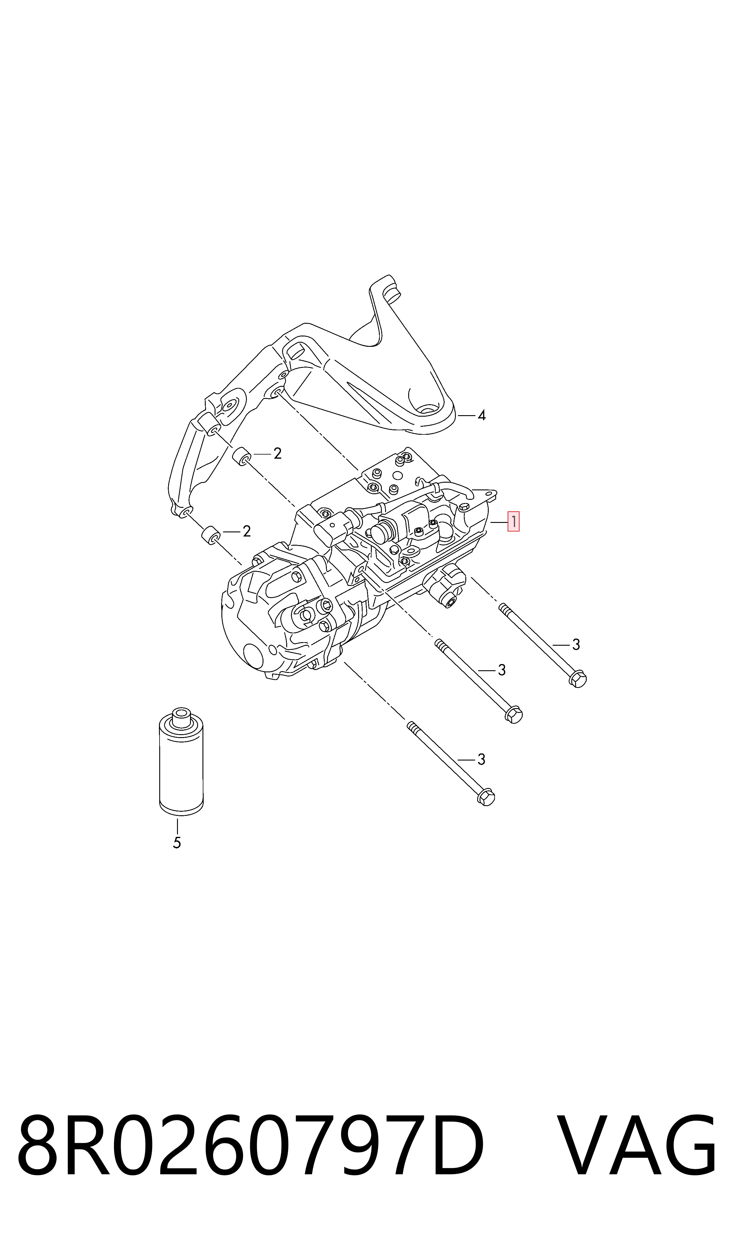 8R0260797D VAG Compressor de aparelho de ar condicionado