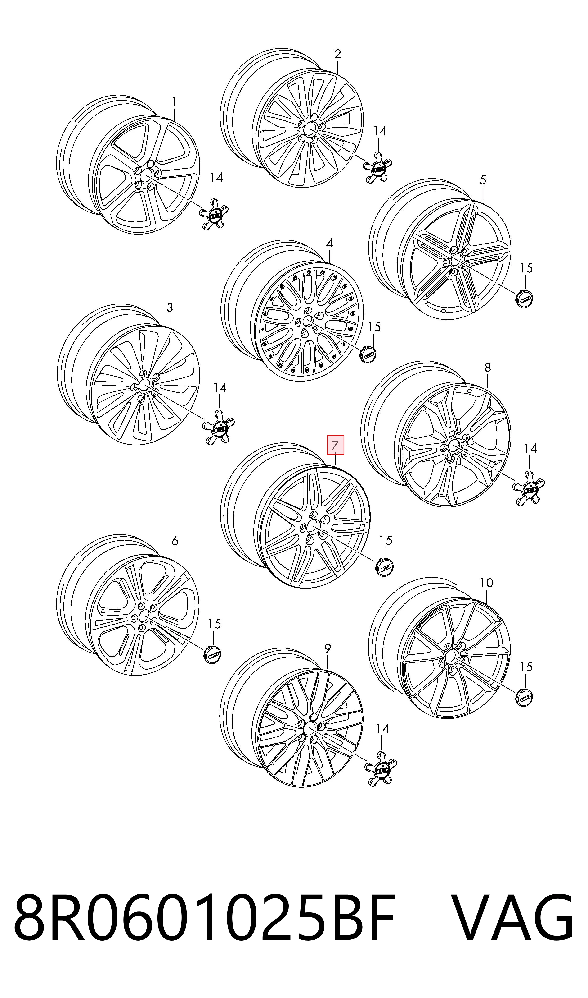 8R0601025BF VAG