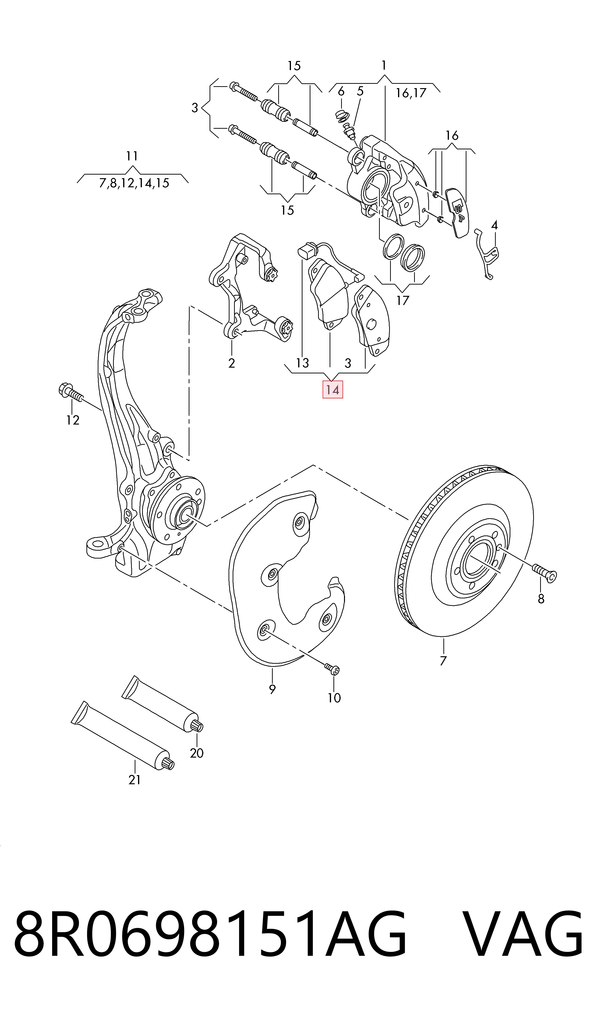 8R0698151AG VAG