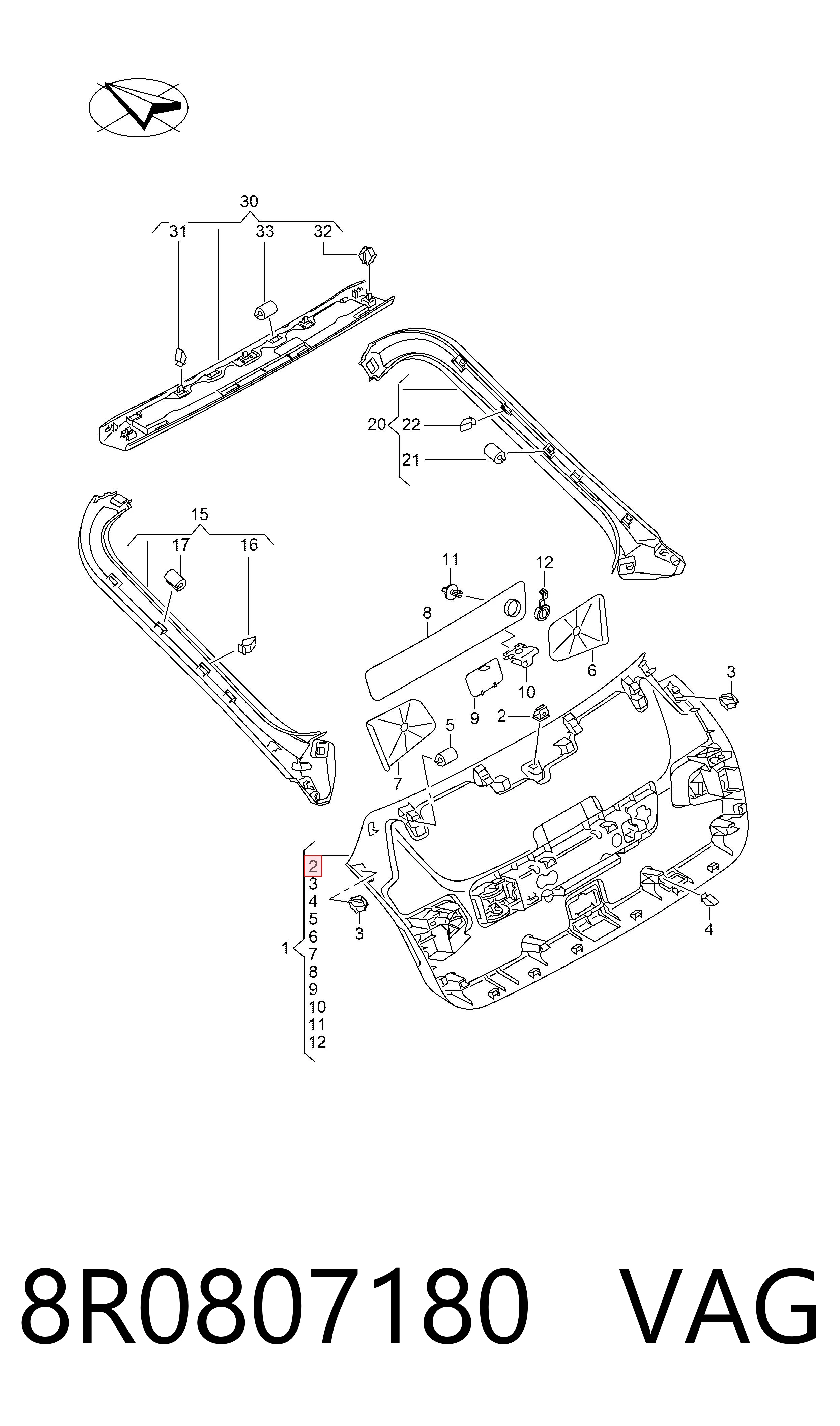  VAG 8R0807180 preço, a partir de 2,23 USD