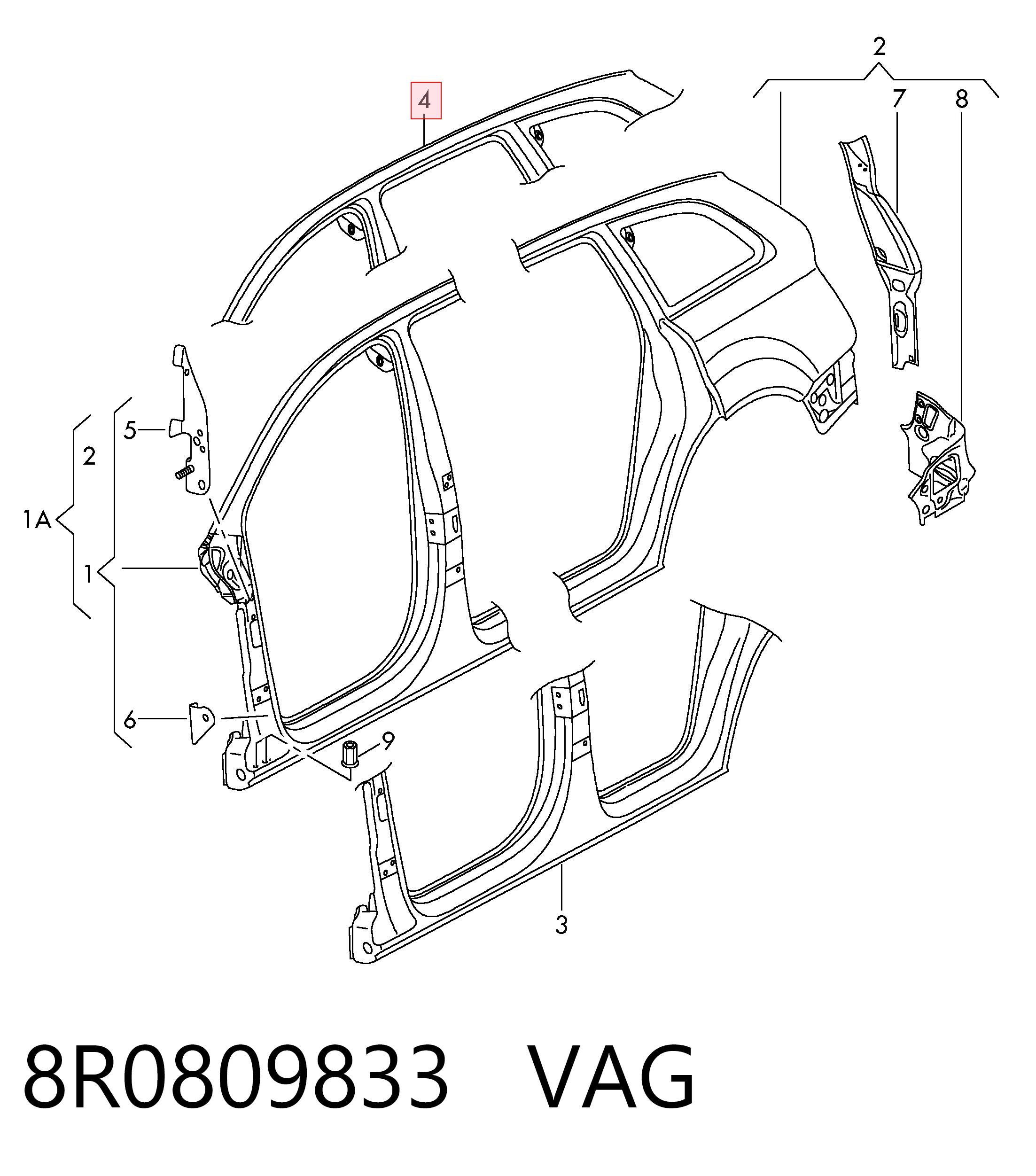 8R0809833 VAG