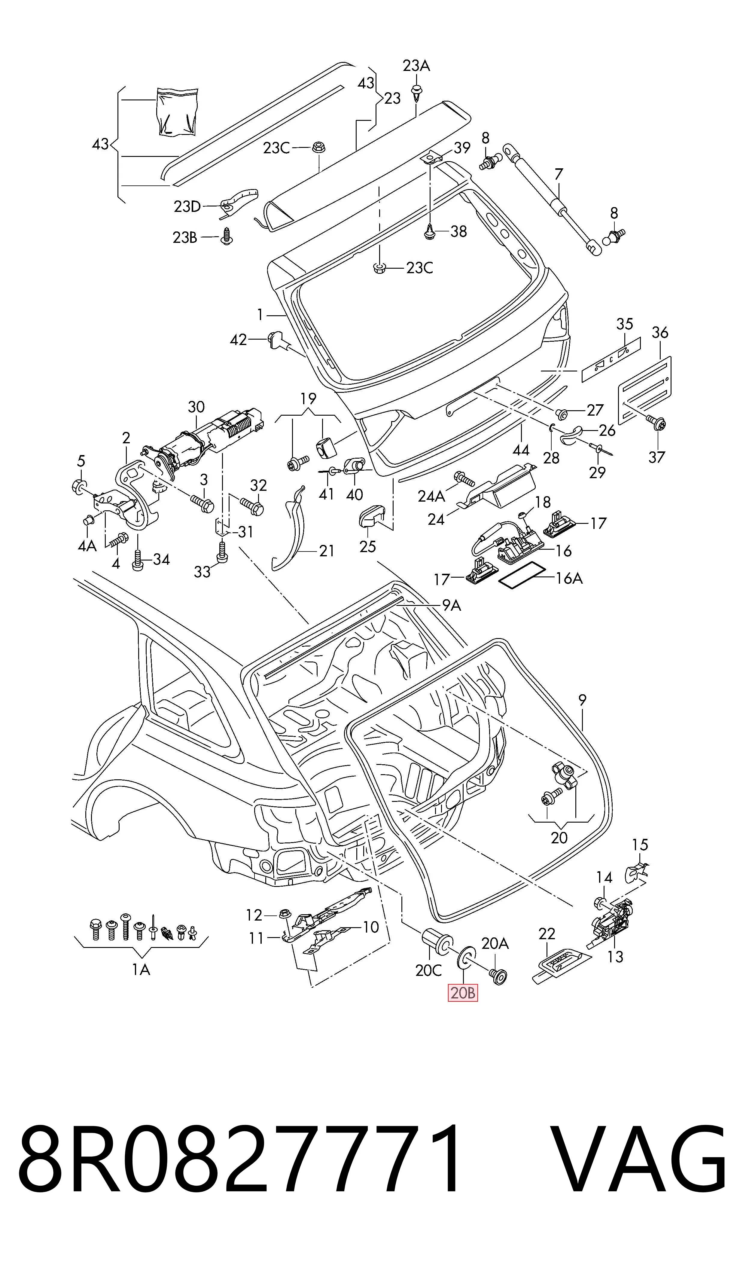  VAG 8R0827771 preço, a partir de 3,44 USD