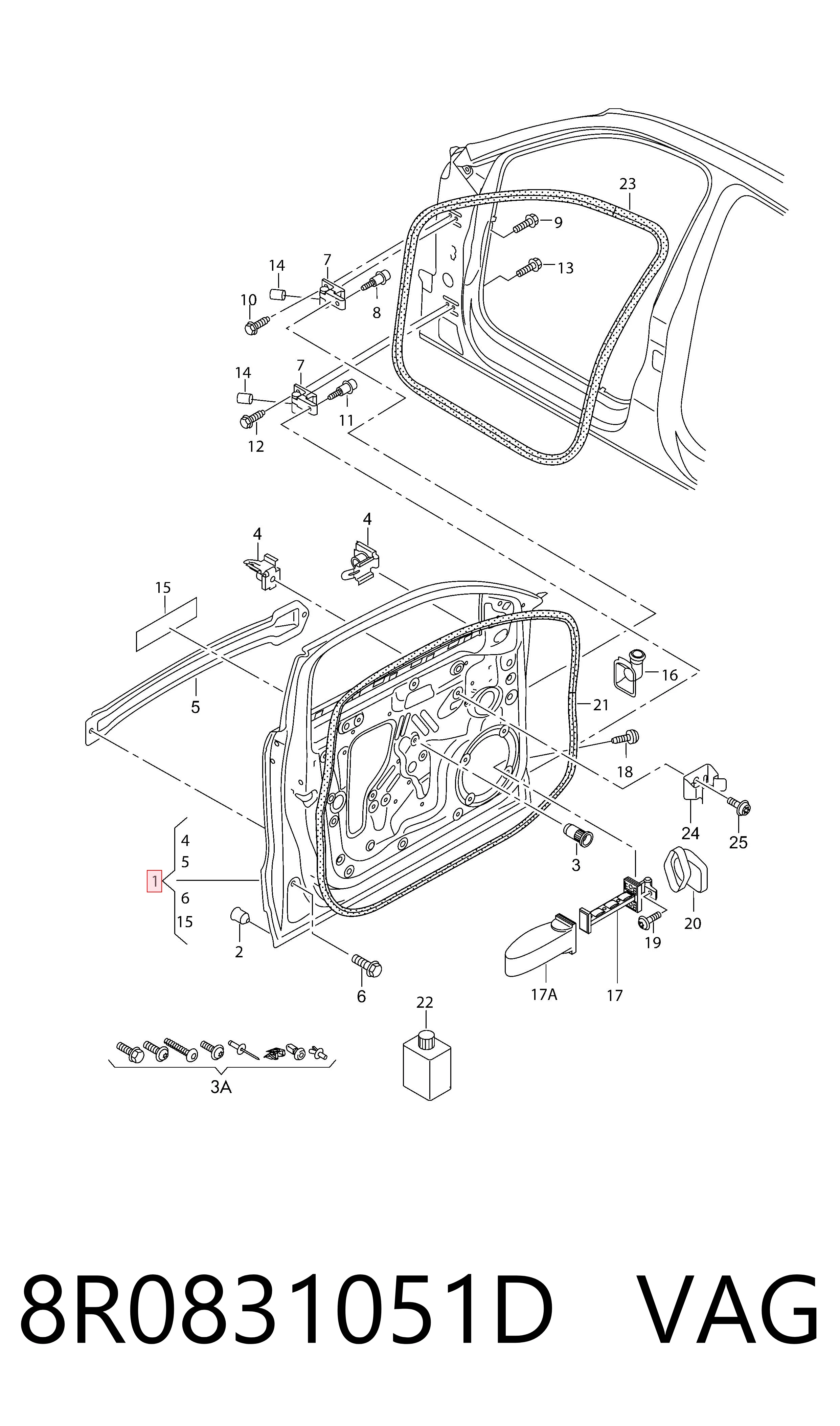Porta dianteira esquerda Audi Q5  8RB