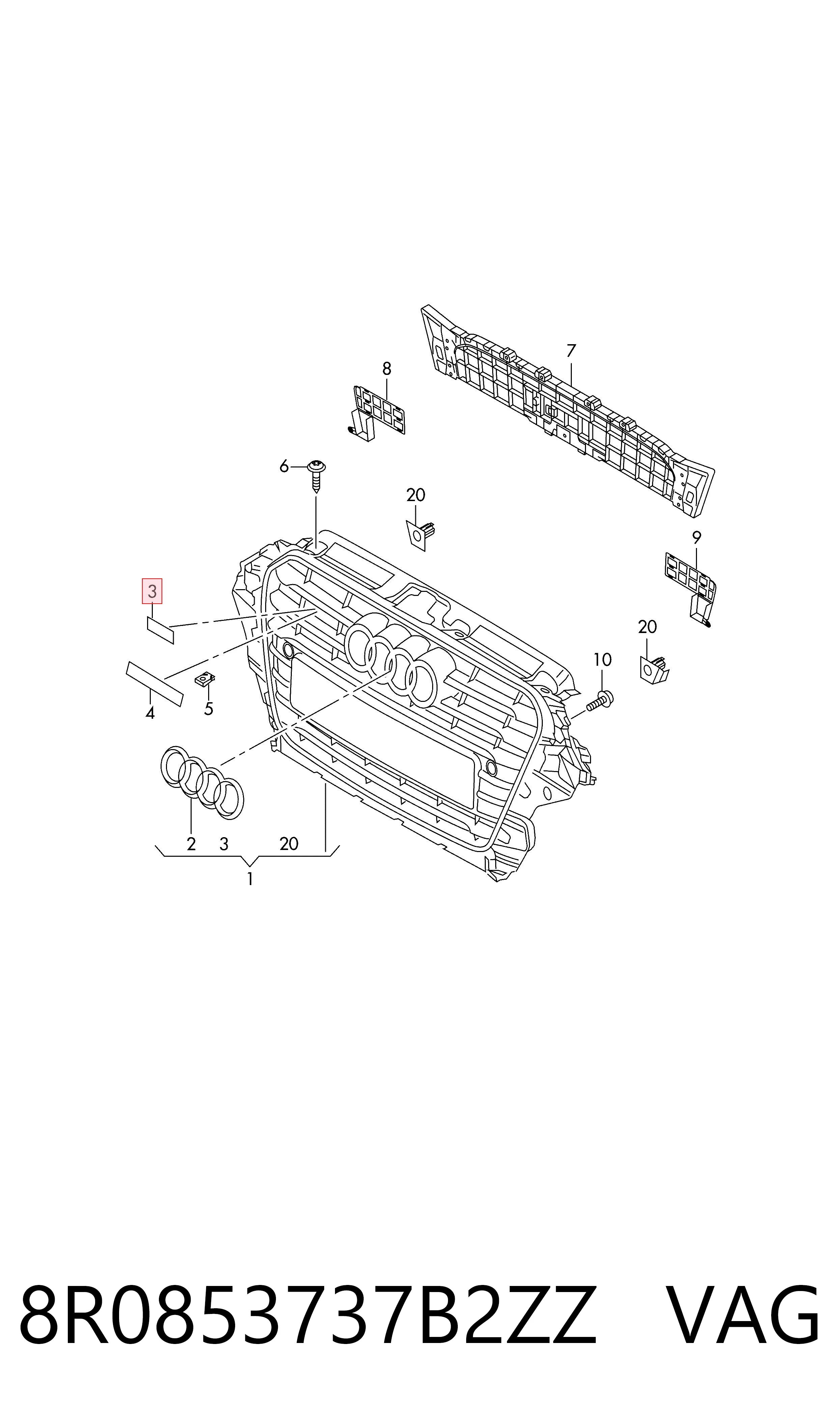  VAG 8R0853737B2ZZ preço, a partir de 65,60 USD