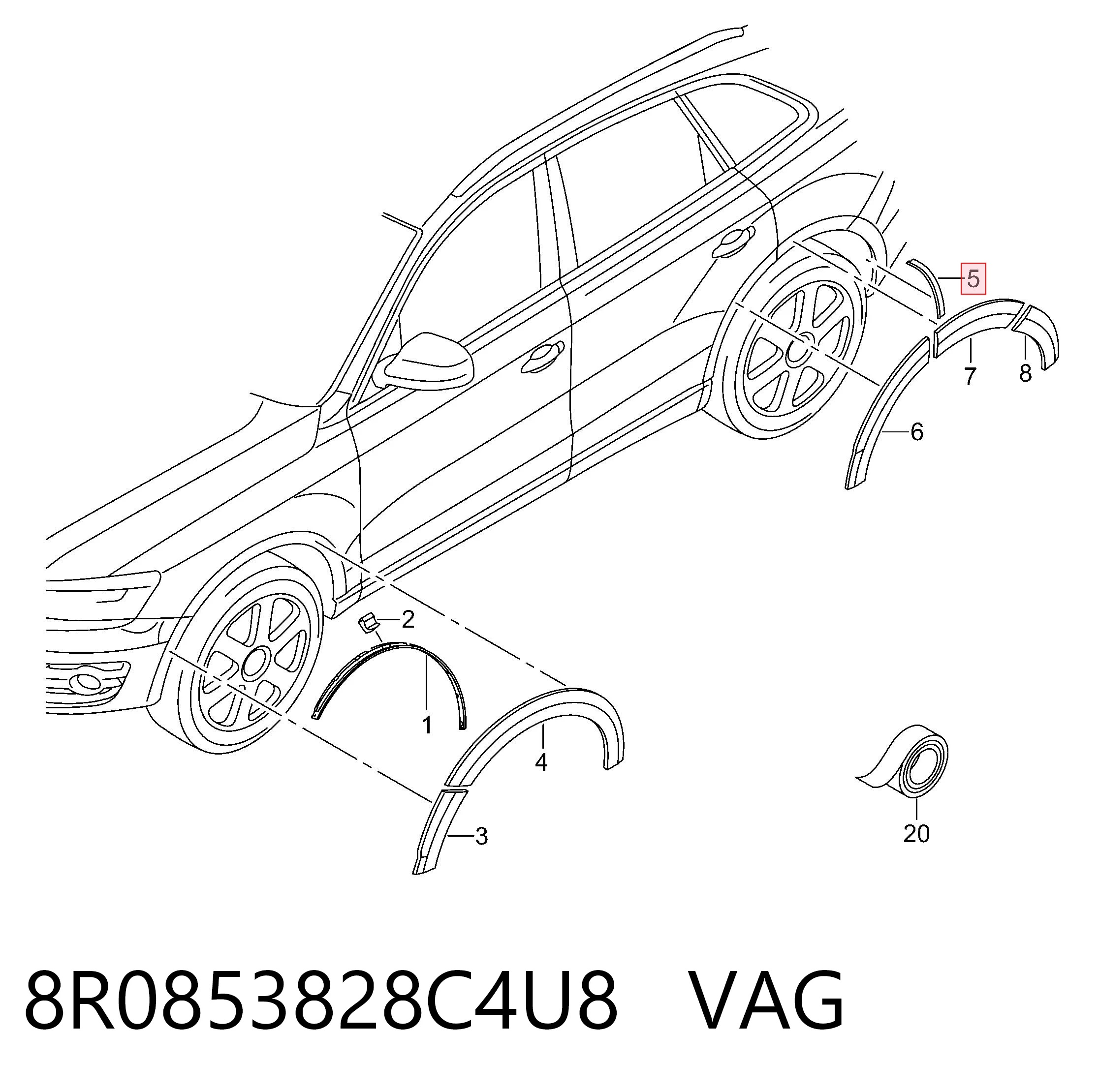 8R0853828C4U8 VAG 