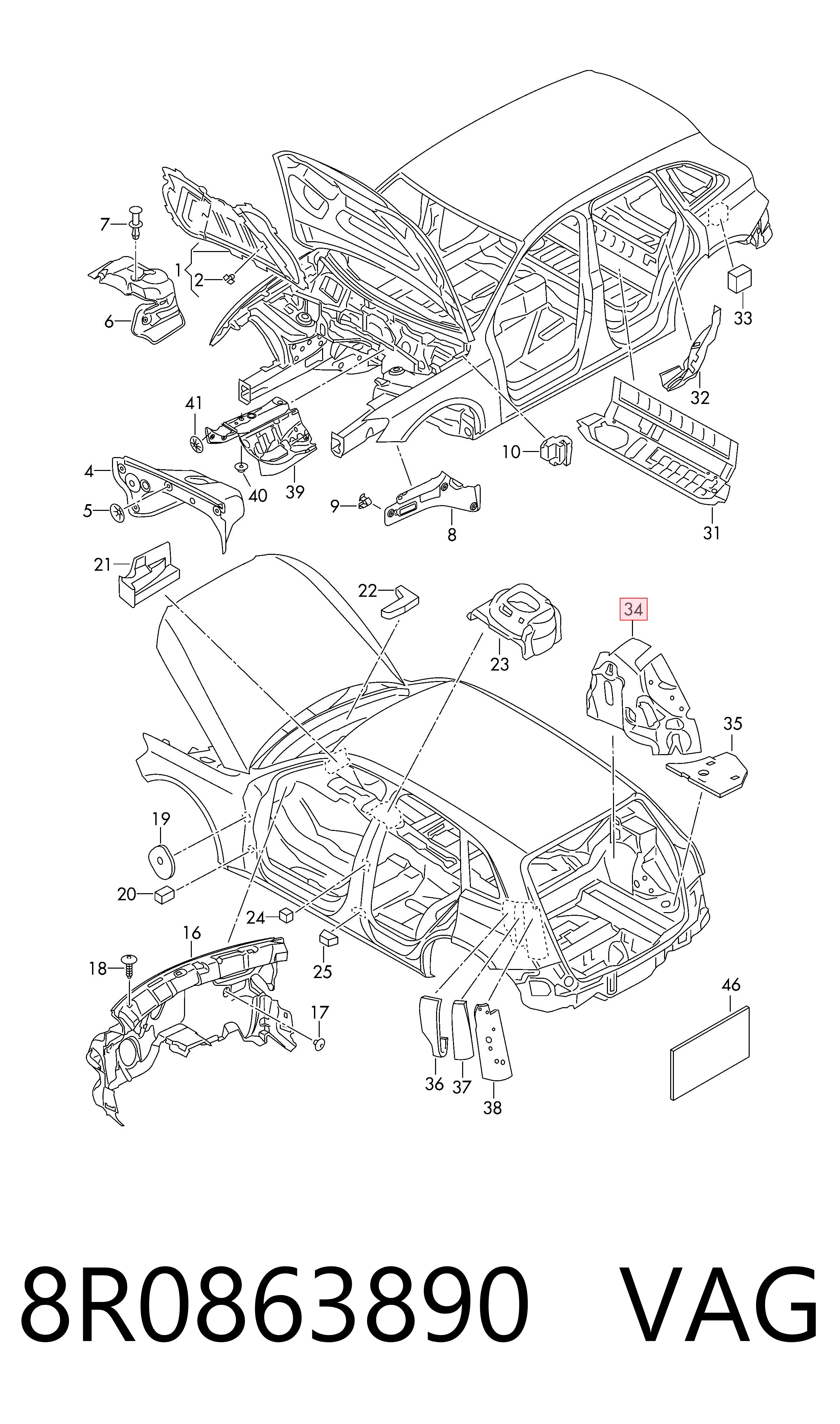 8R0863890 VAG 
