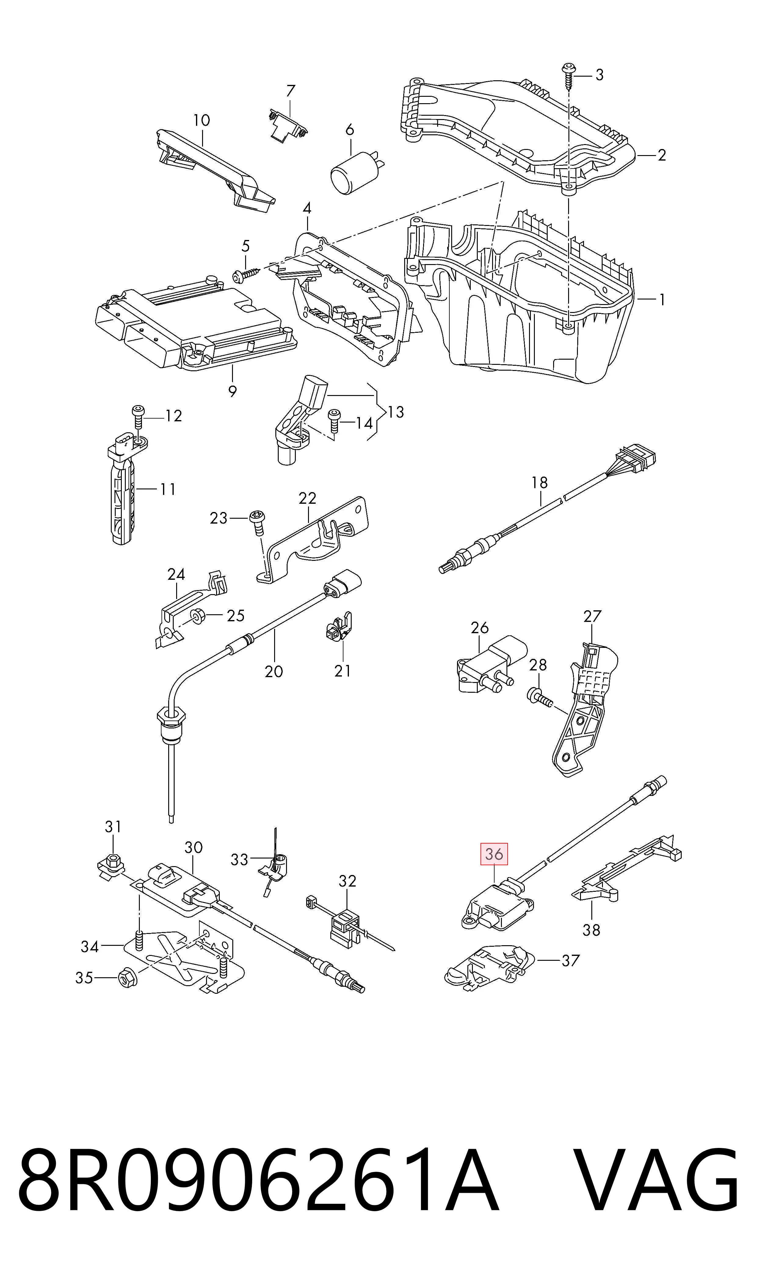 Sensor traseiro de óxidos de nitrogênio NOX VAG 8R0906261A preço, a partir de 325,19 USD