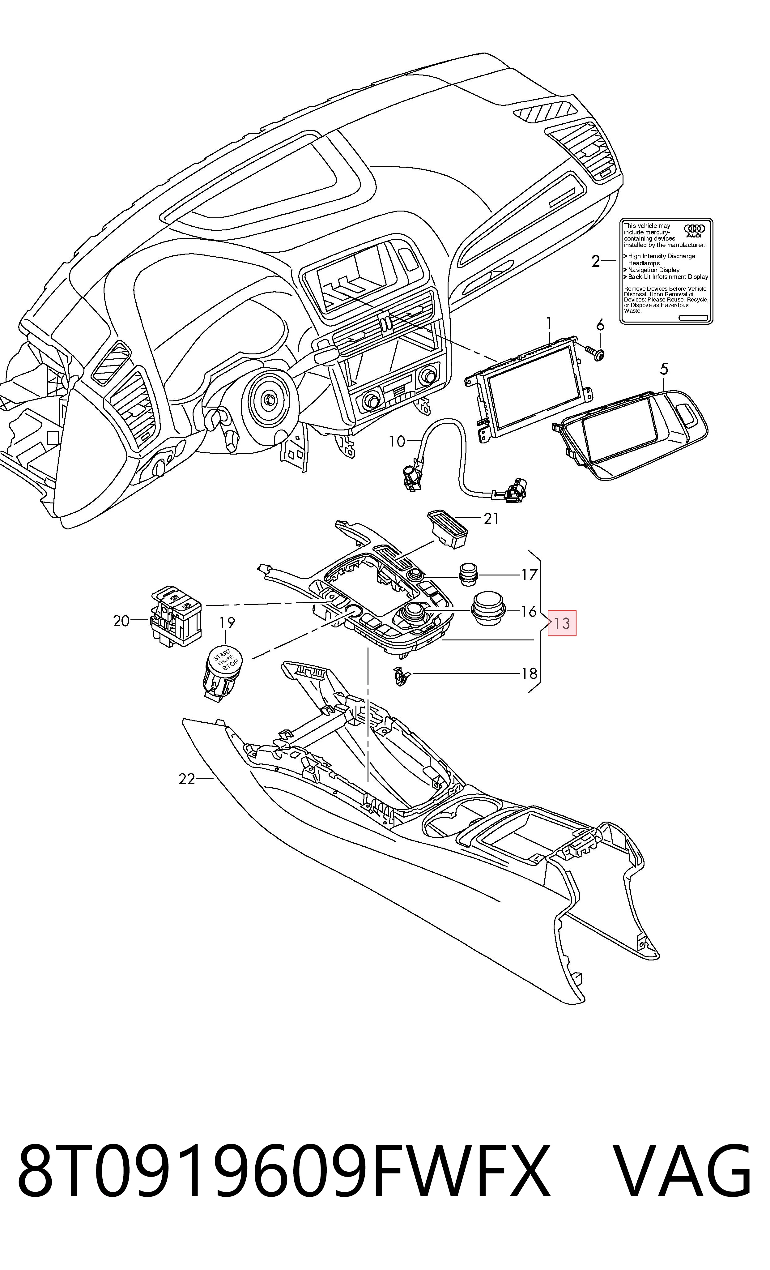 8T0919609FWFX VAG