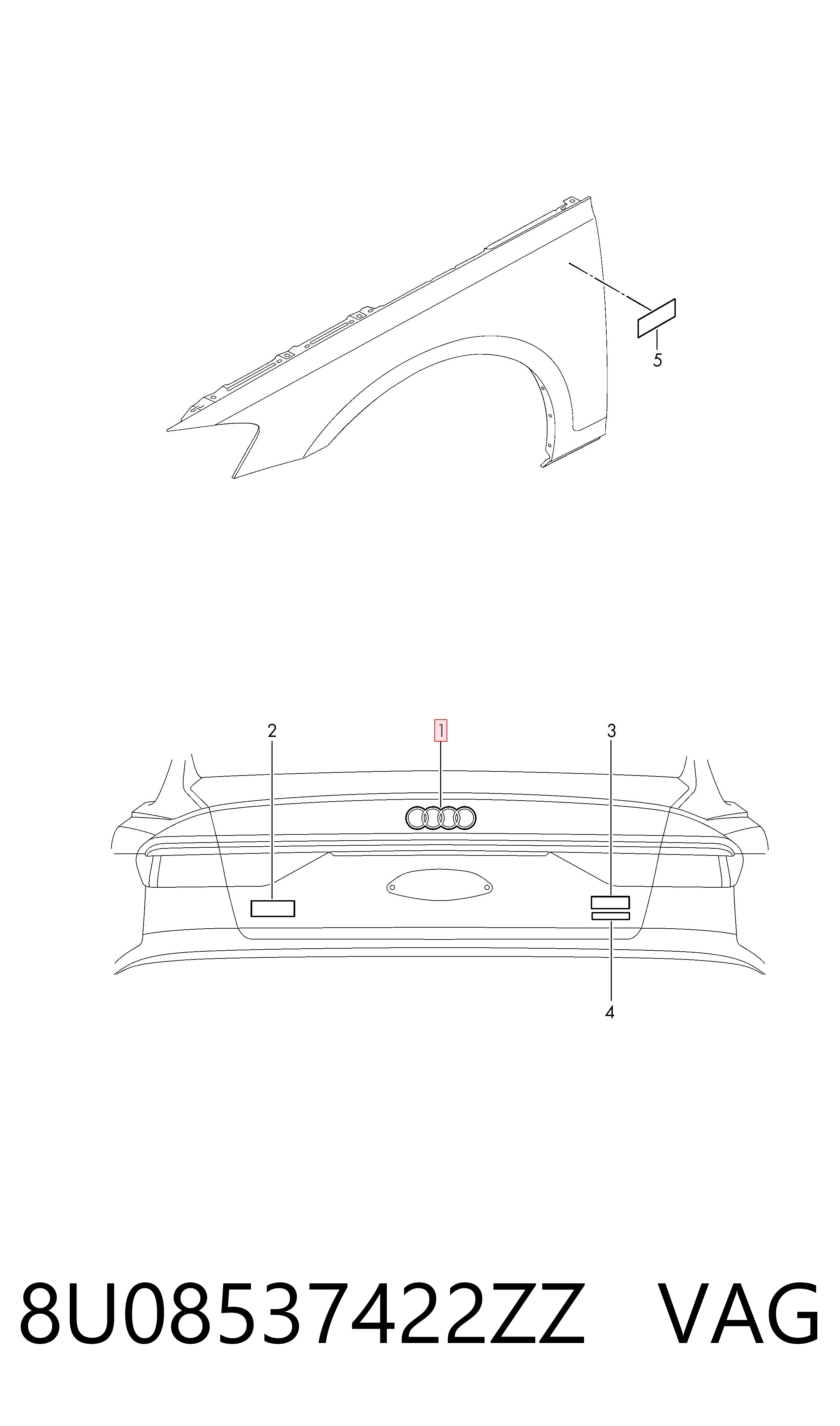 Emblema de tampa de porta-malas (emblema de firma) Audi A1 preço, a partir de 84,78 USD
