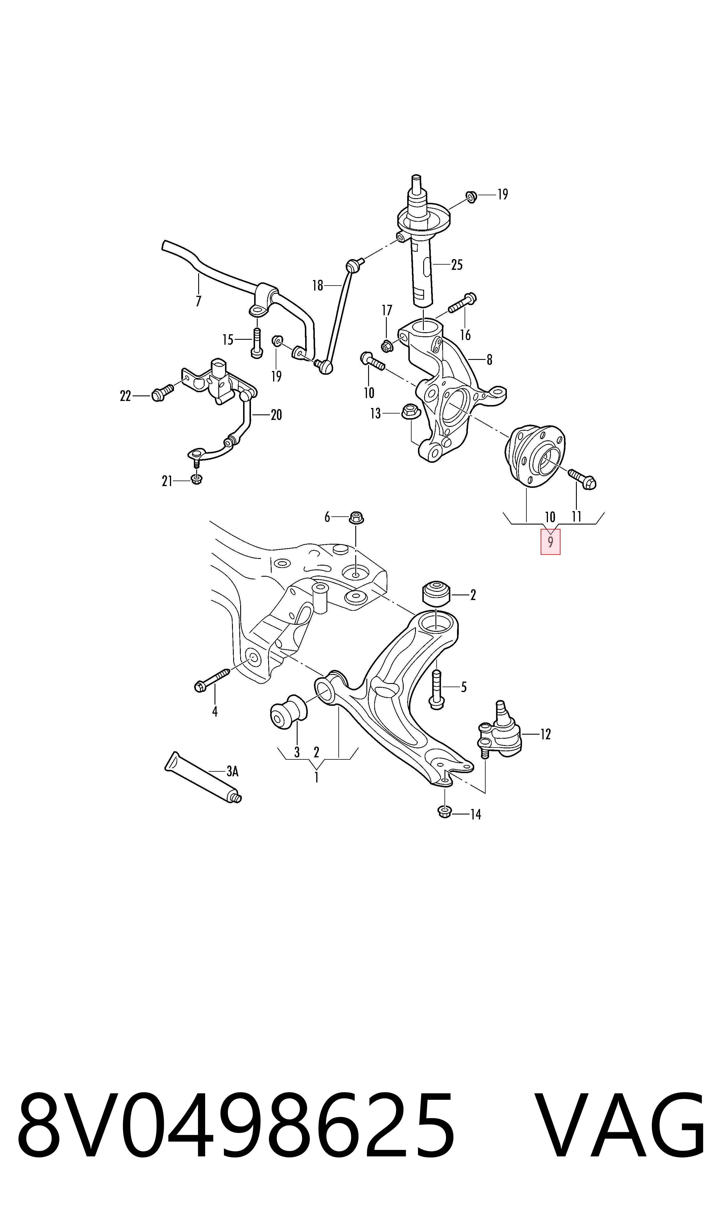  VAG 8V0498625