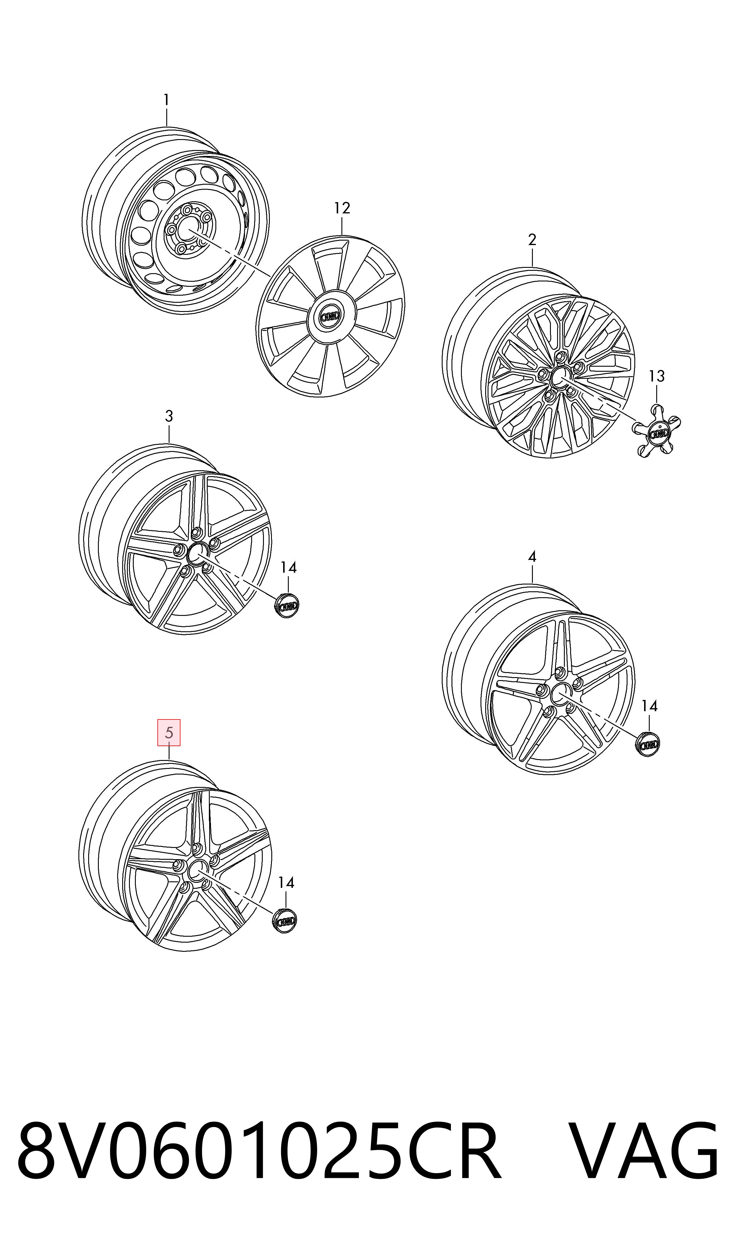 8V0601025CR VAG
