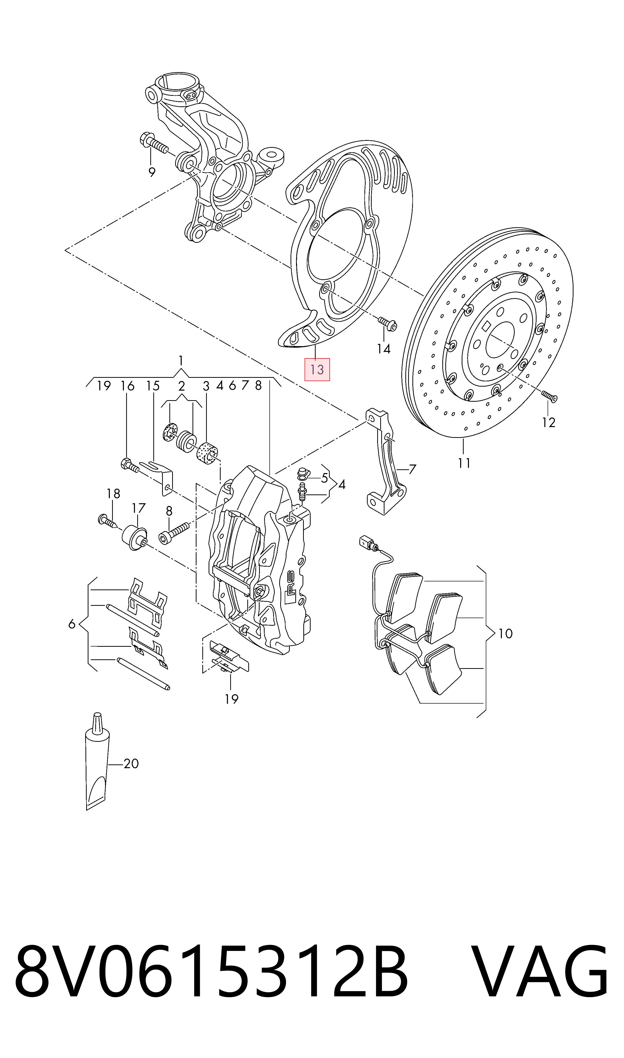8V0615312B VAG