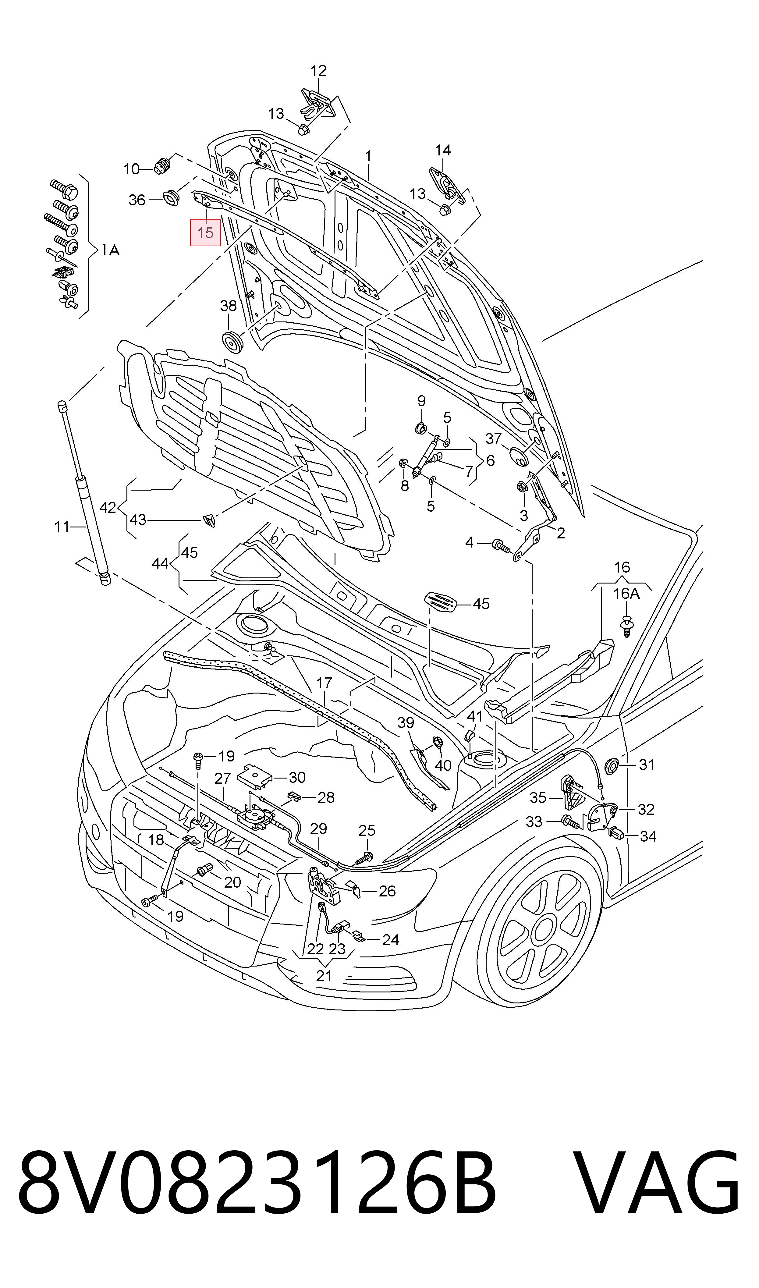 Compre 8V0823126B VAG Vedação da capota