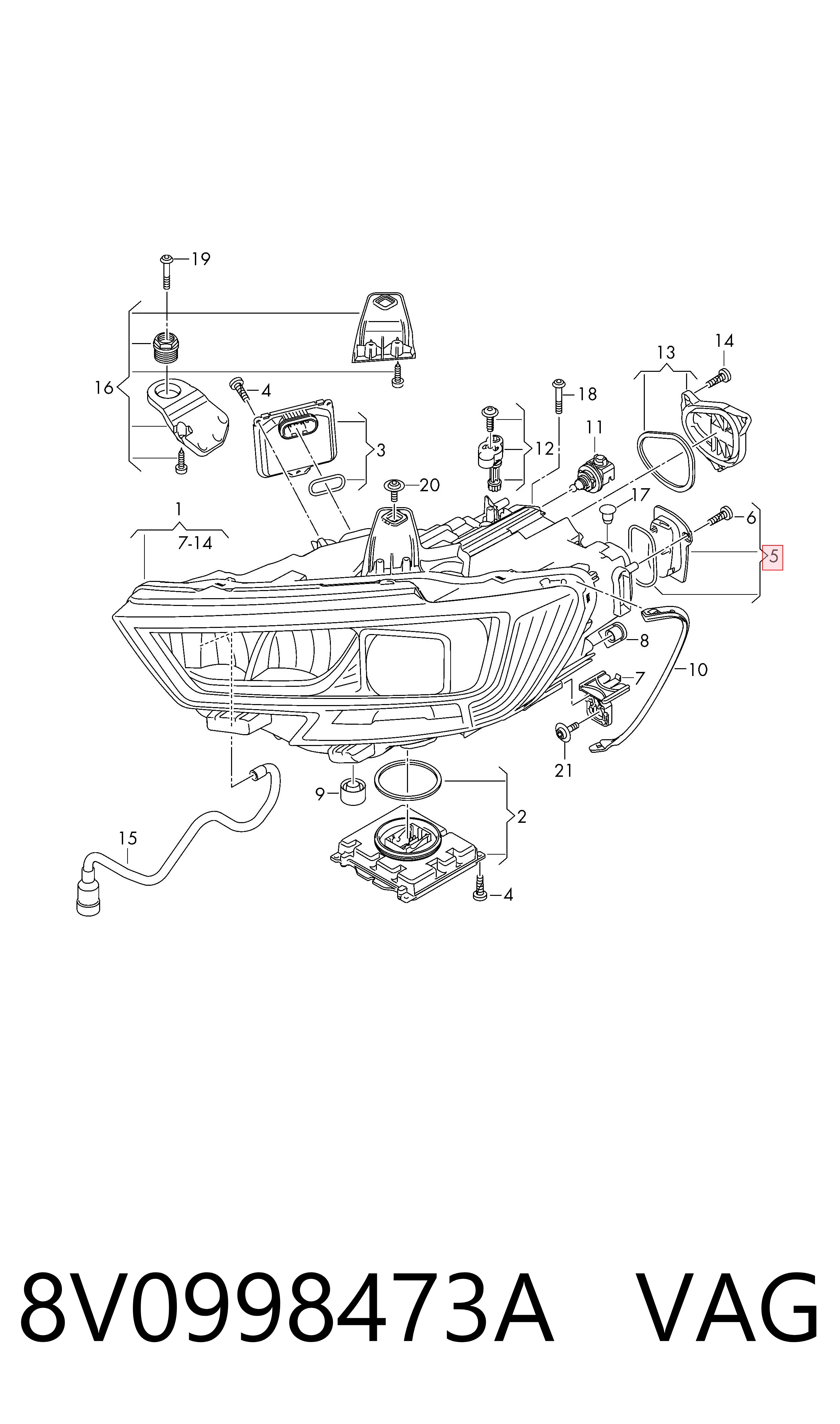  VAG 8V0998473A preço, a partir de 89,54 USD
