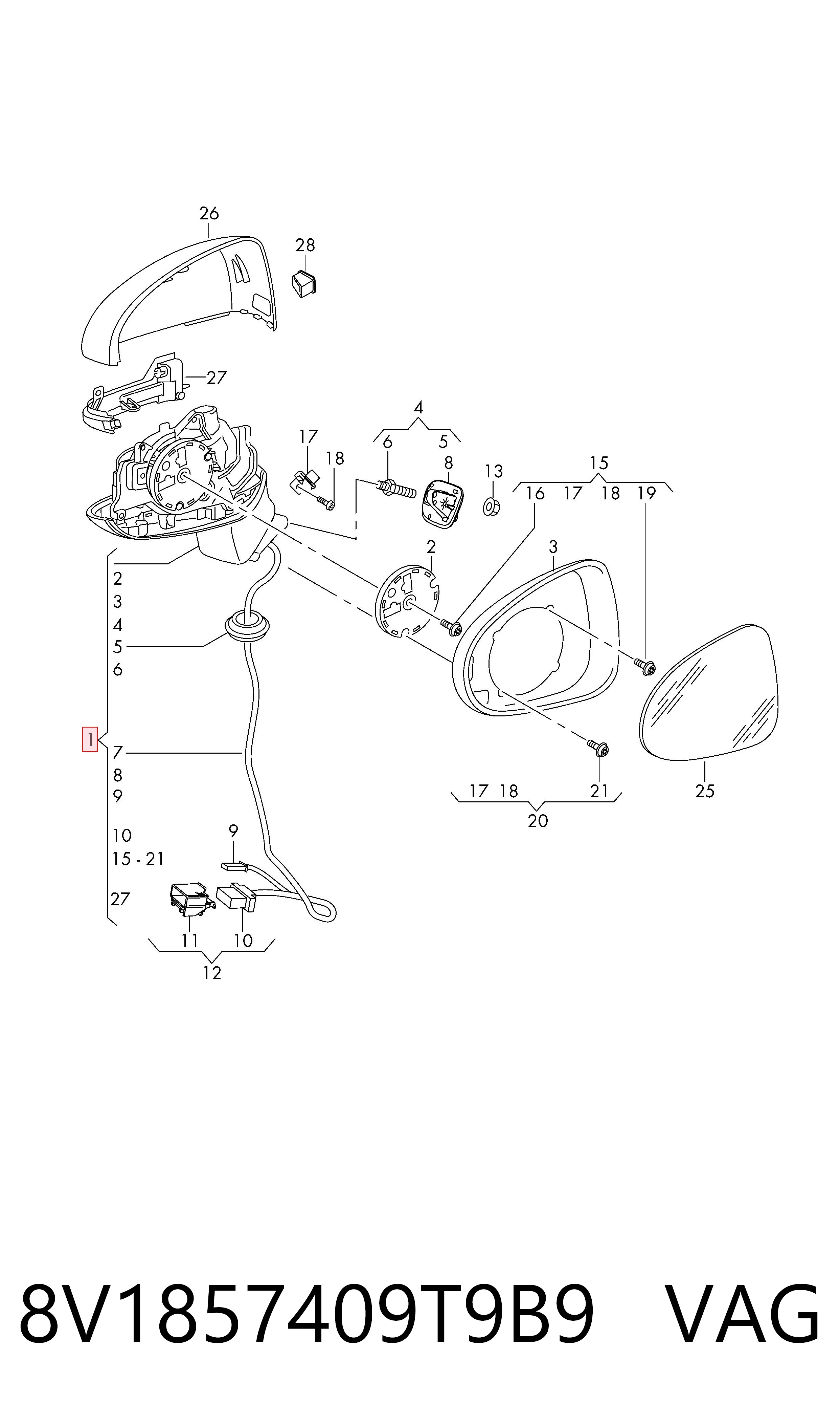 8V1857409T9B9 VAG