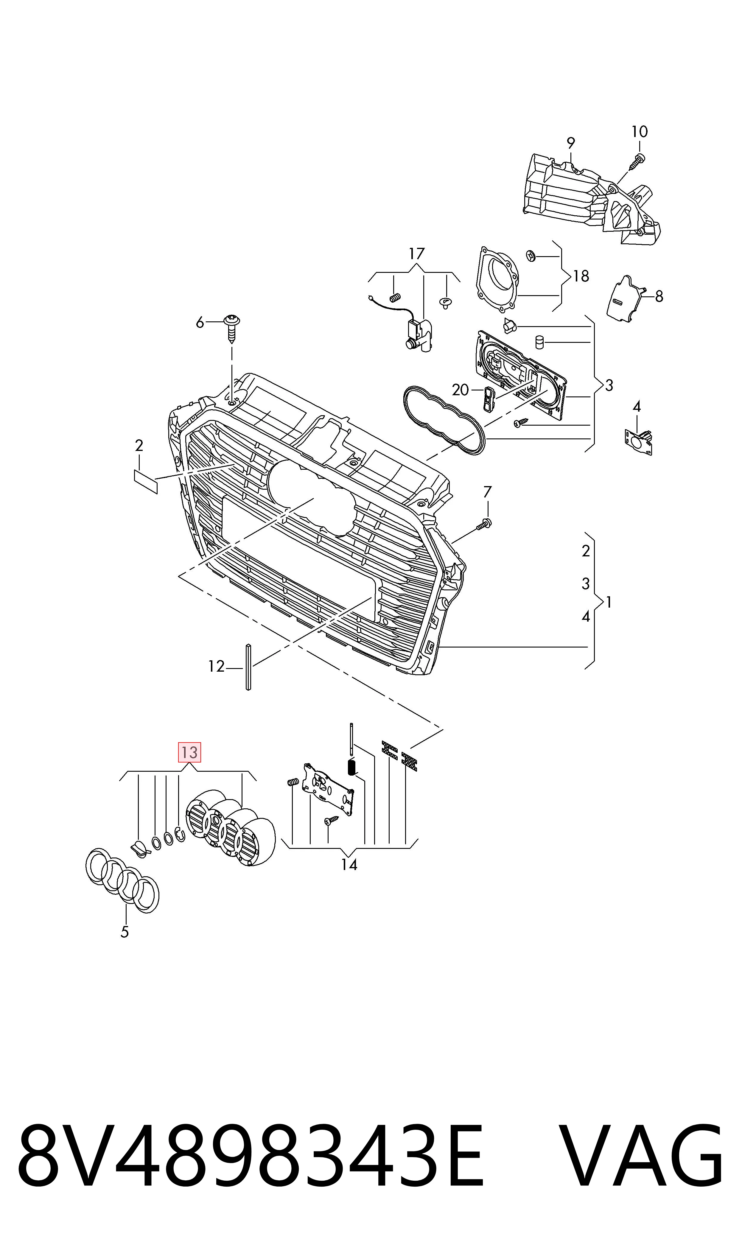  VAG 8V4898343E preço, a partir de 96,37 USD