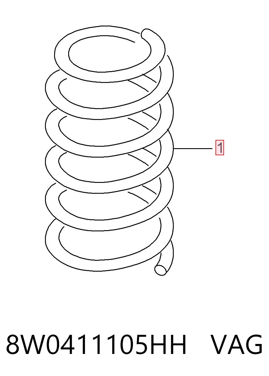8W0411105HH VAG Mola dianteira