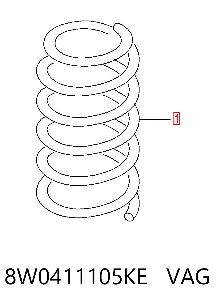 8W0411105KE VAG Mola dianteira