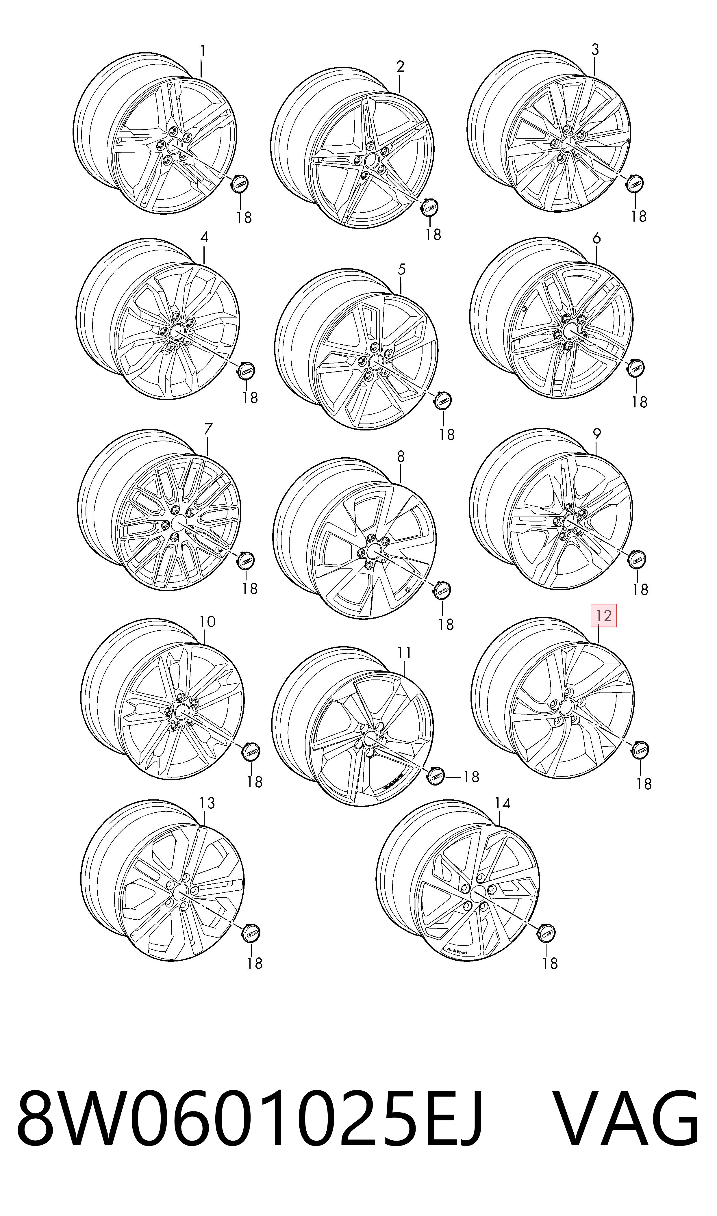 8W0601025EJ VAG