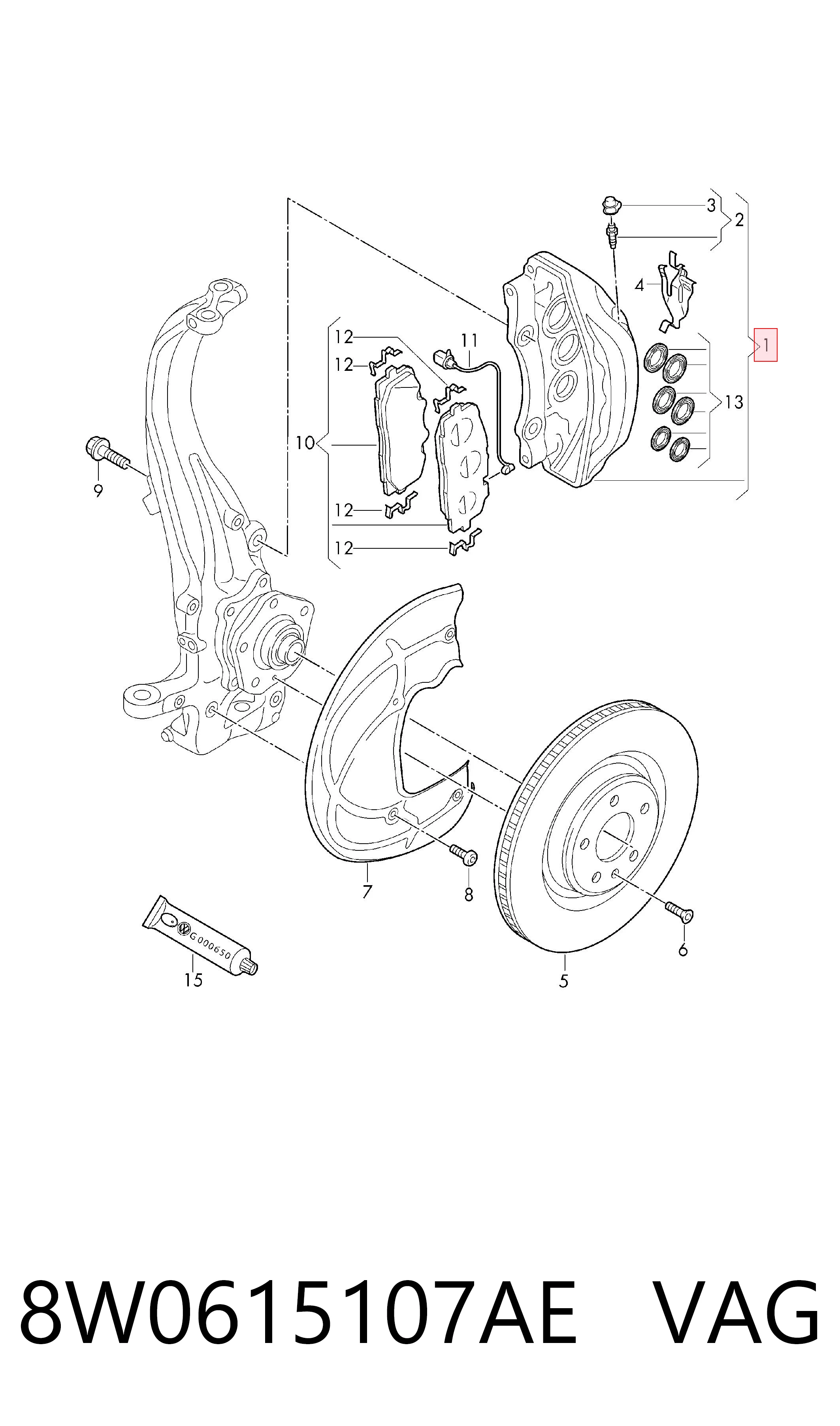 8W0615107AE VAG