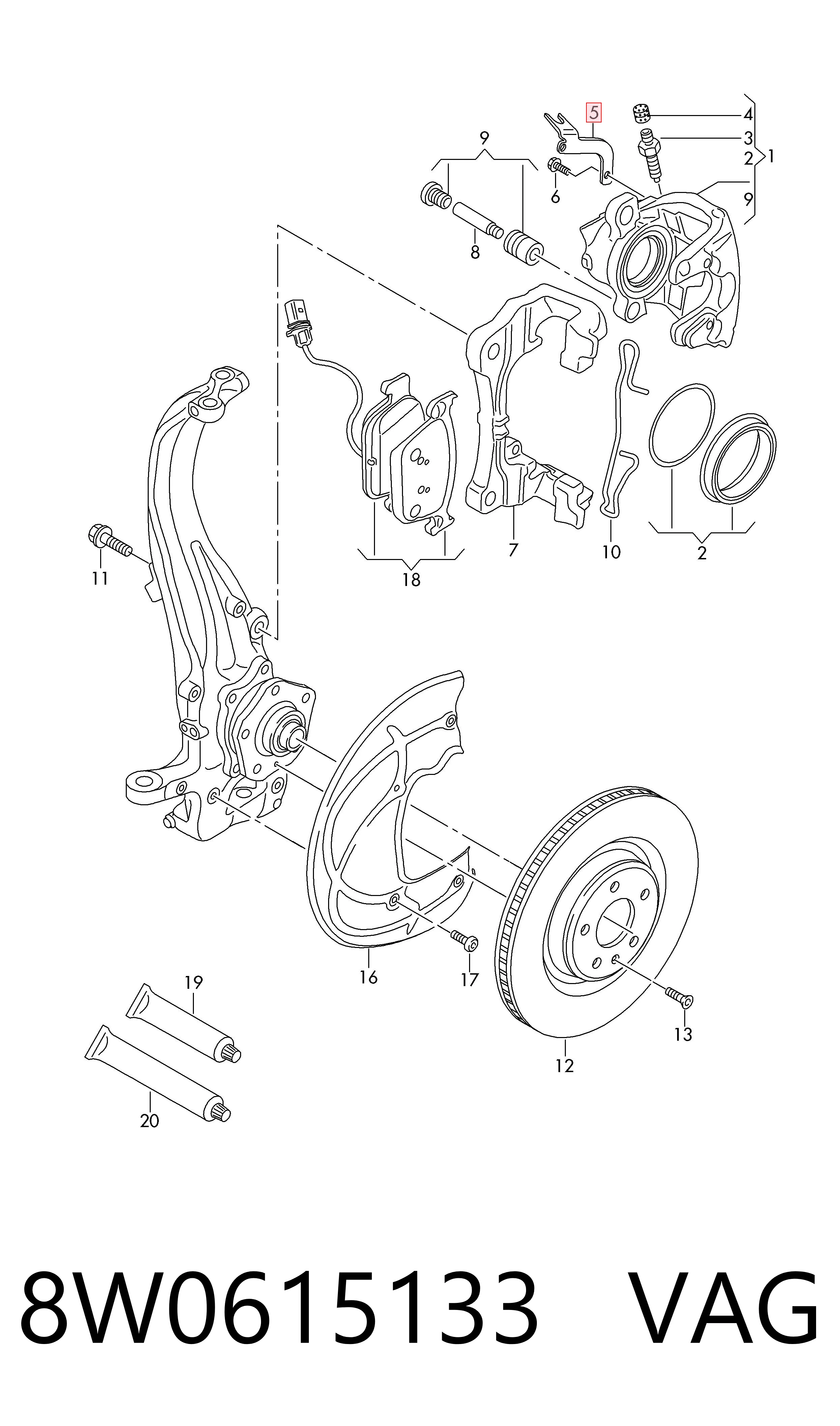 8W0615133 VAG