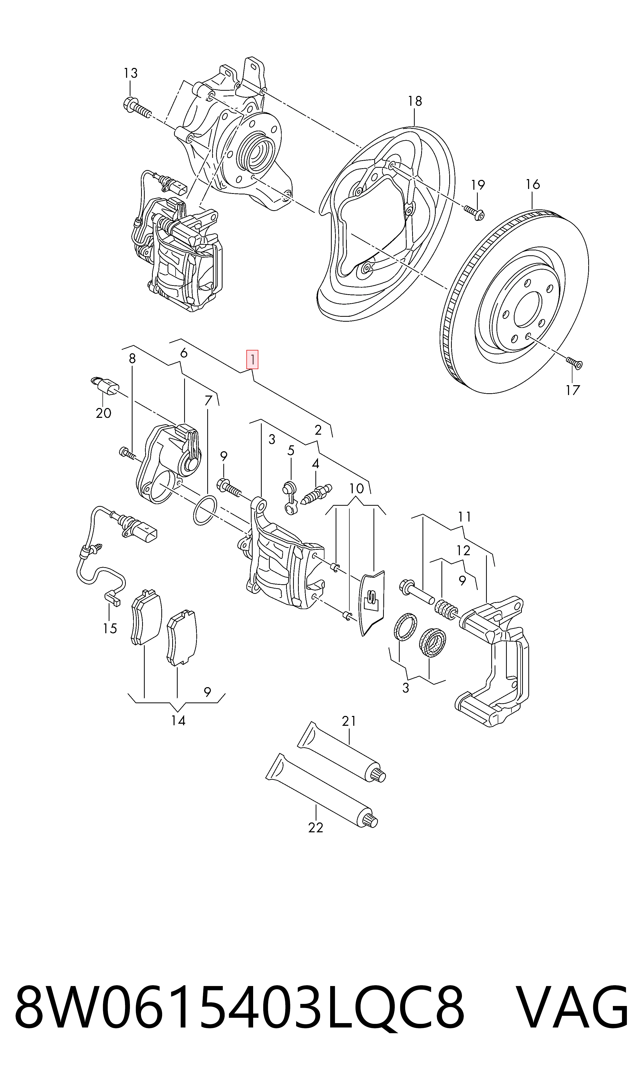 8W0615403LQC8 VAG