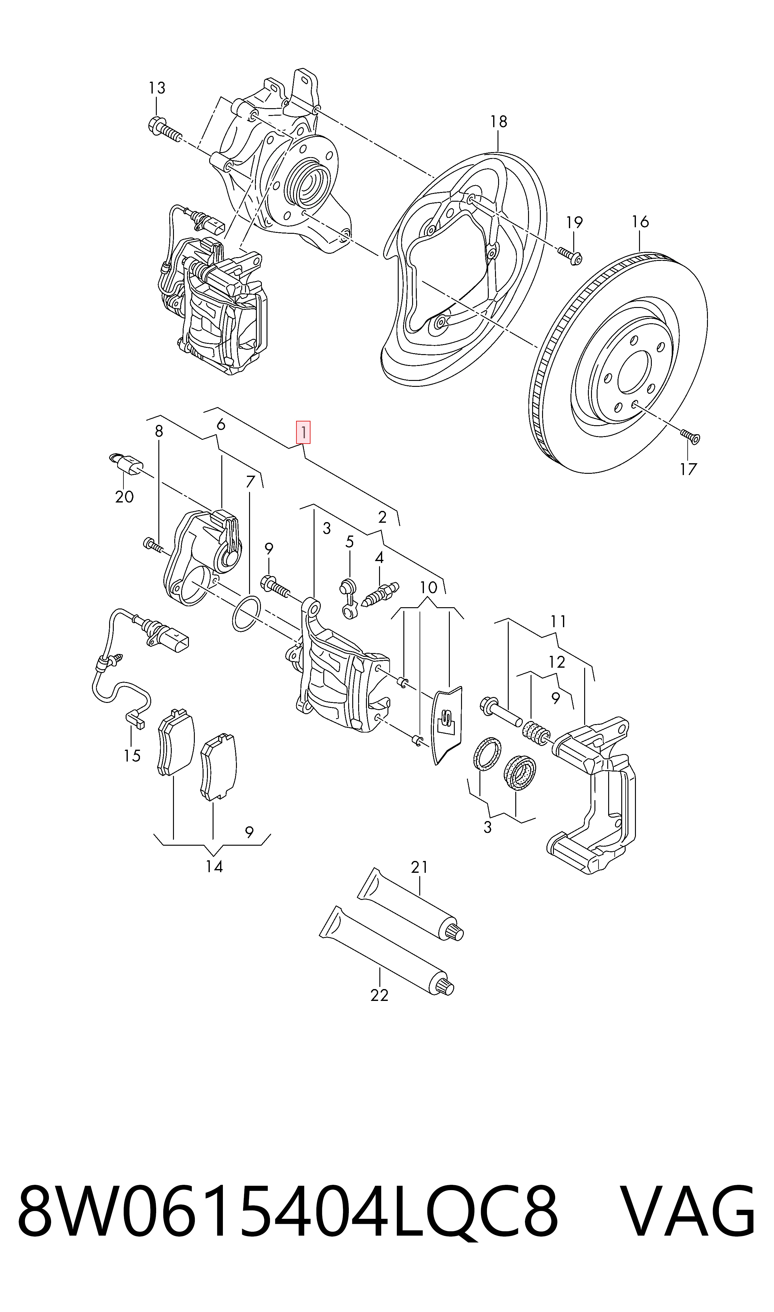 8W0615404LQC8 VAG