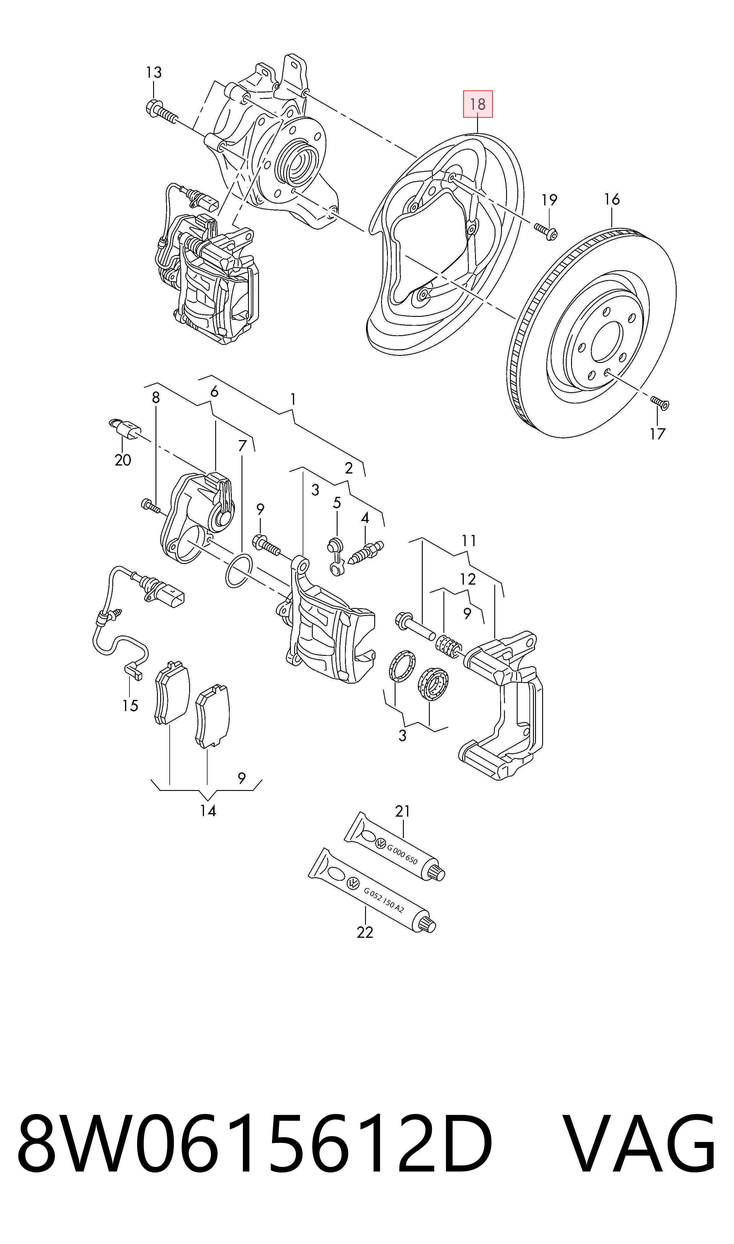 8W0615612D VAG