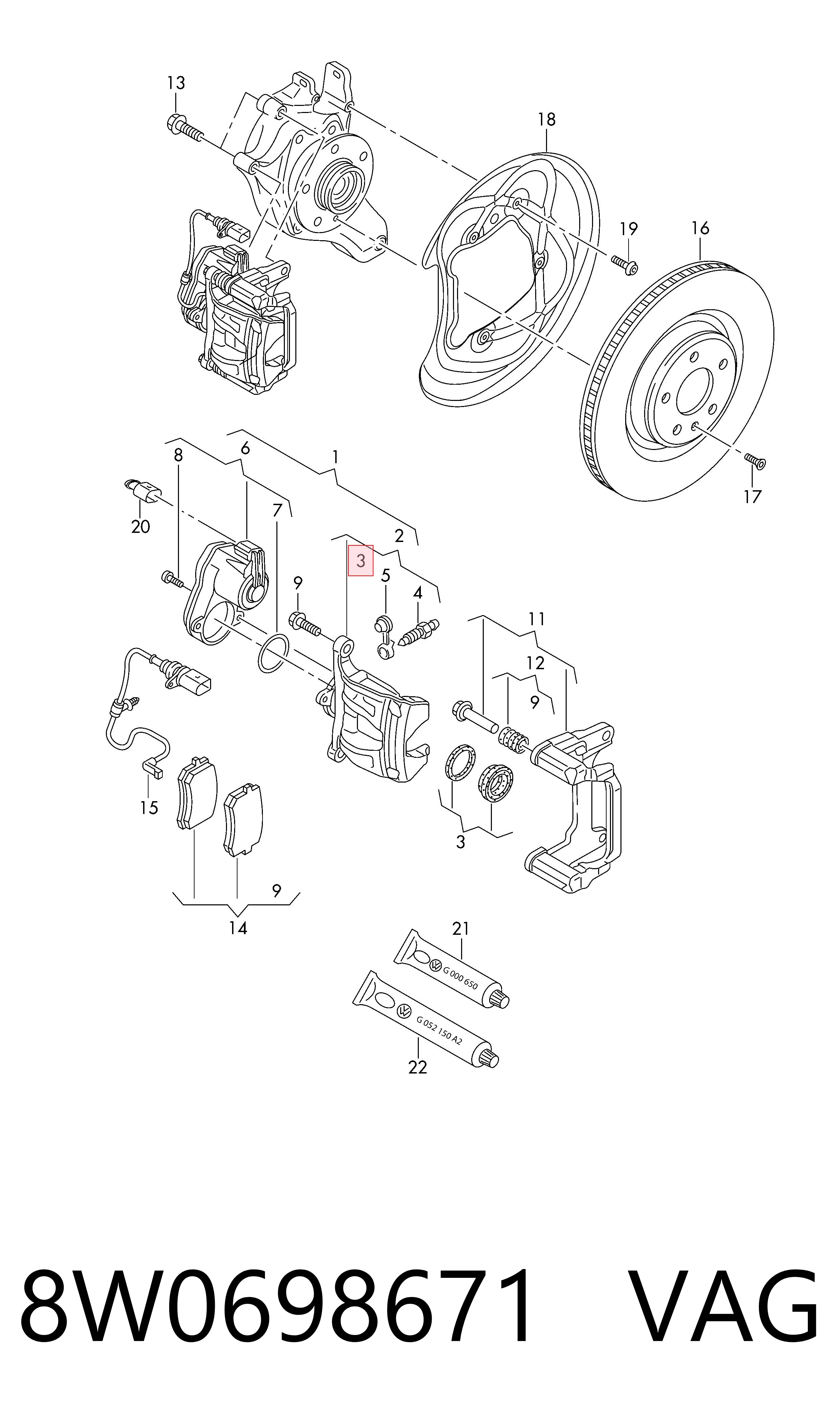 Kit de reparação de suporte do freio traseiro Audi A5 preço, a partir de 10,33 USD