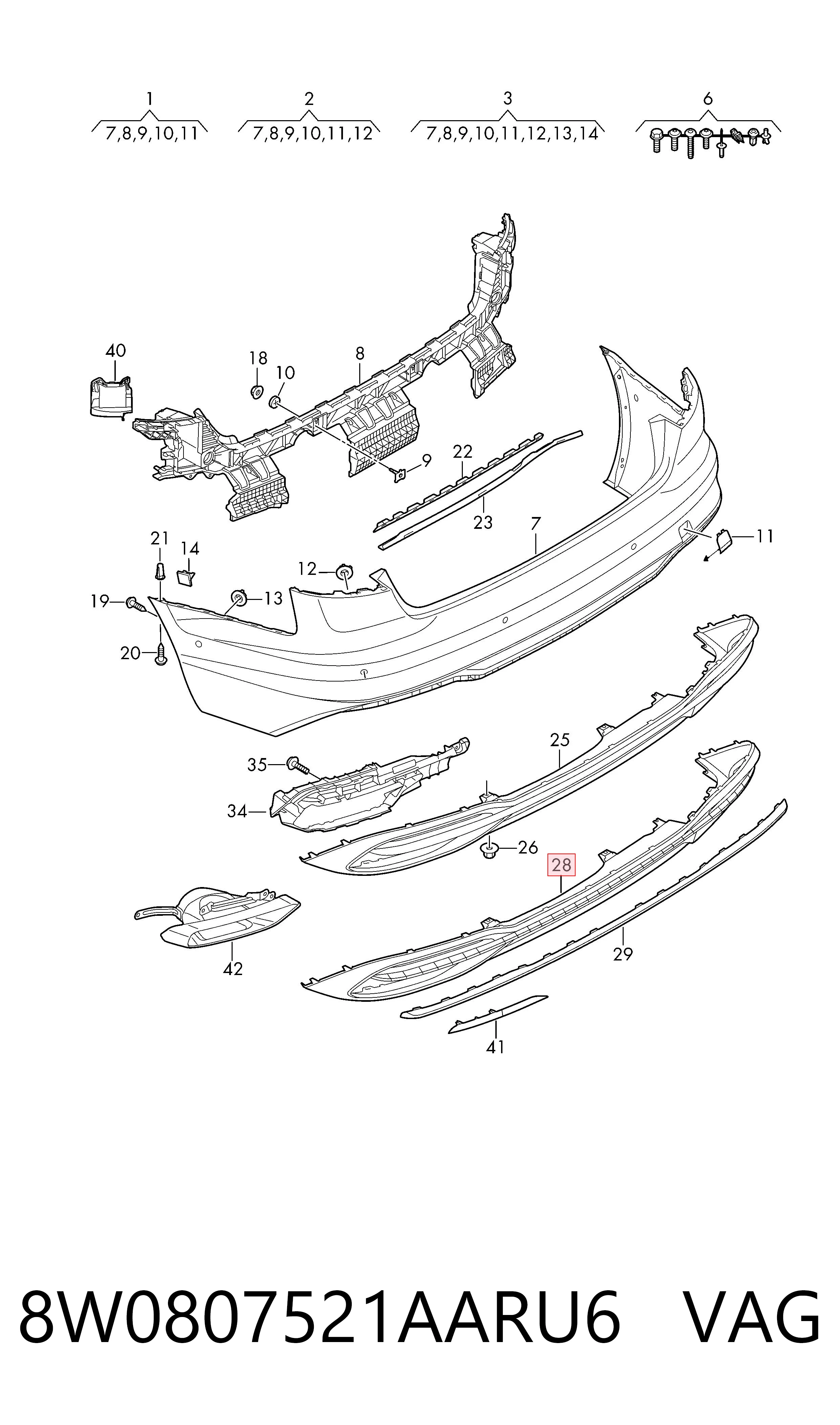 8W0807521AARU6 VAG