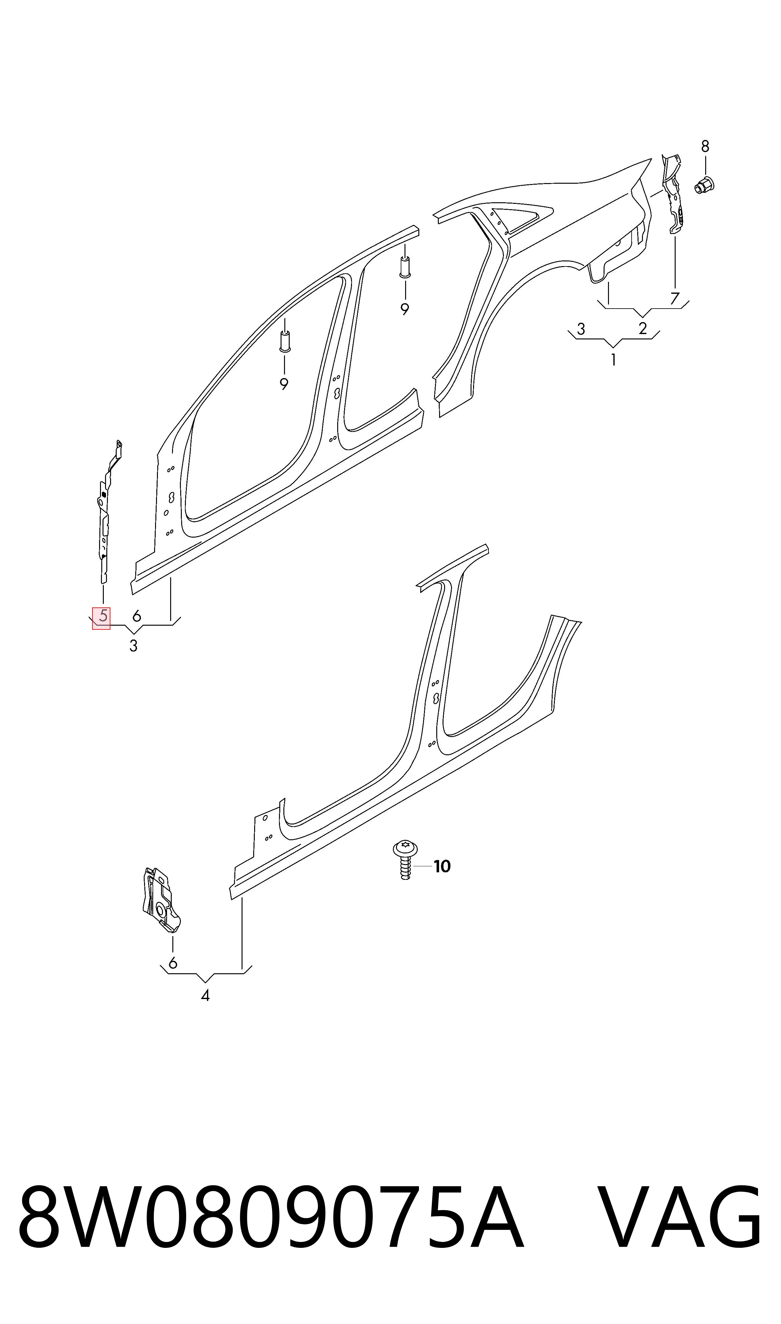 8W0809075A VAG