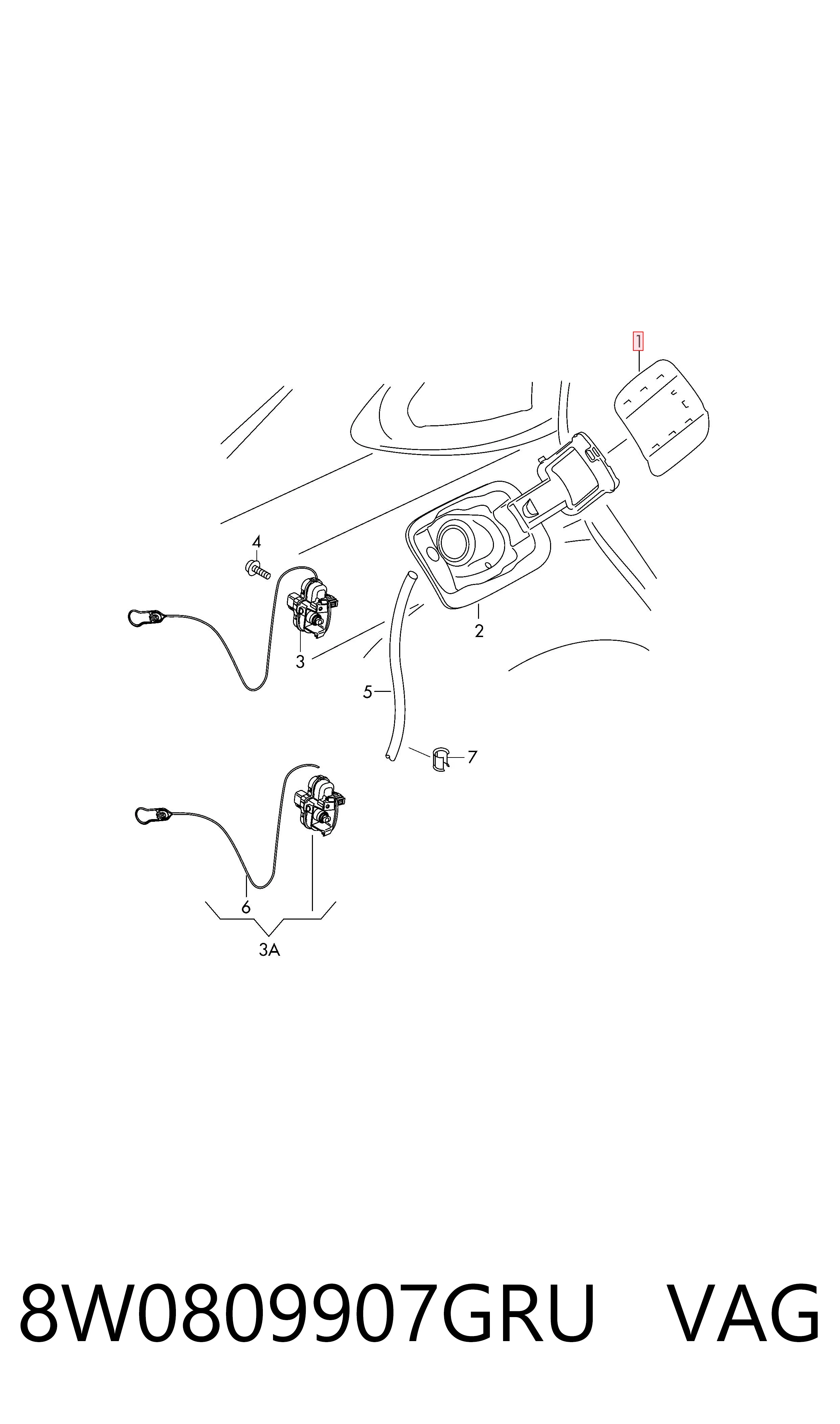 Alcapão do tanque de combustível para Audi A4 B9 8W2, 8WC