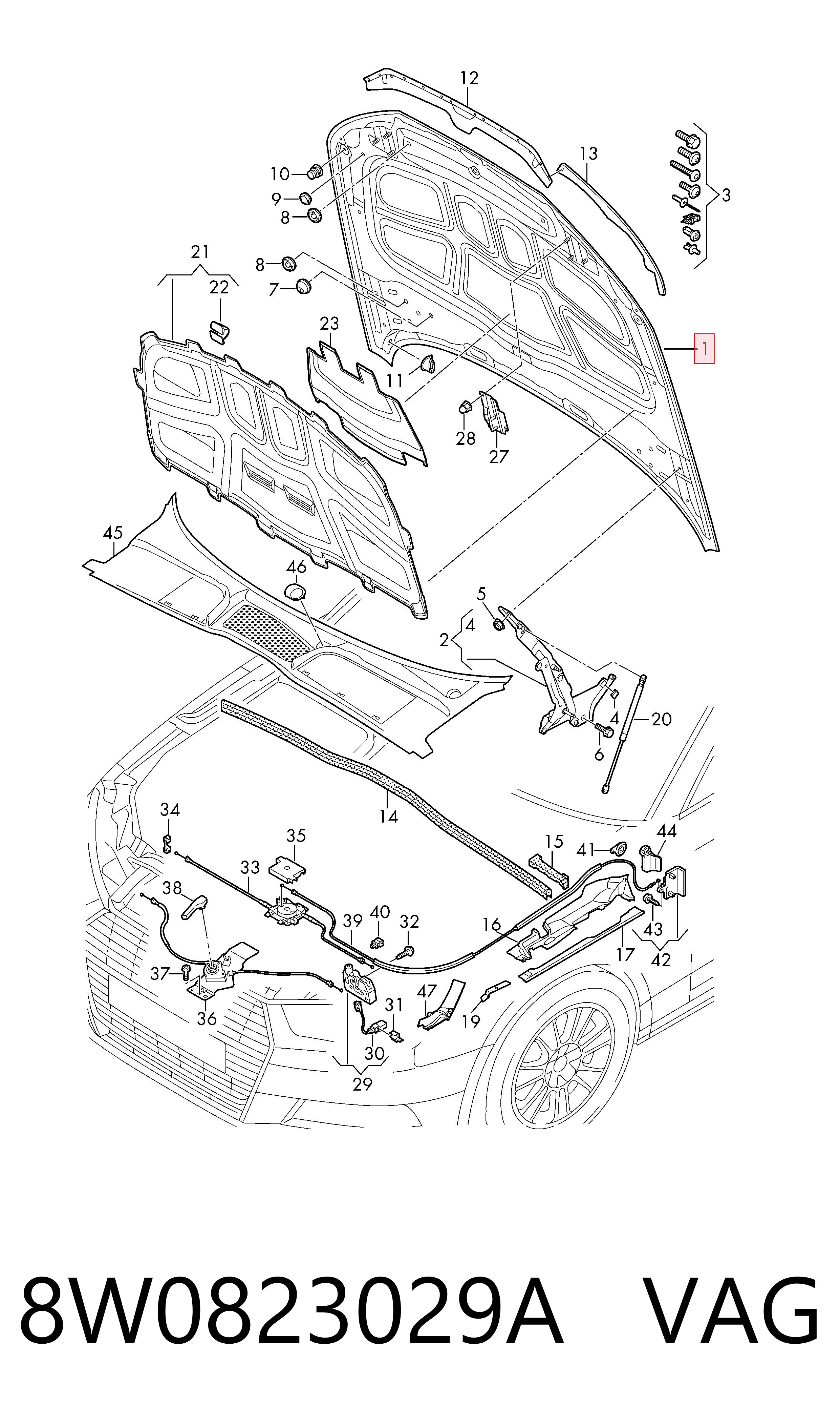 Capota Audi A4  8W2, 8WC ao melhor preço