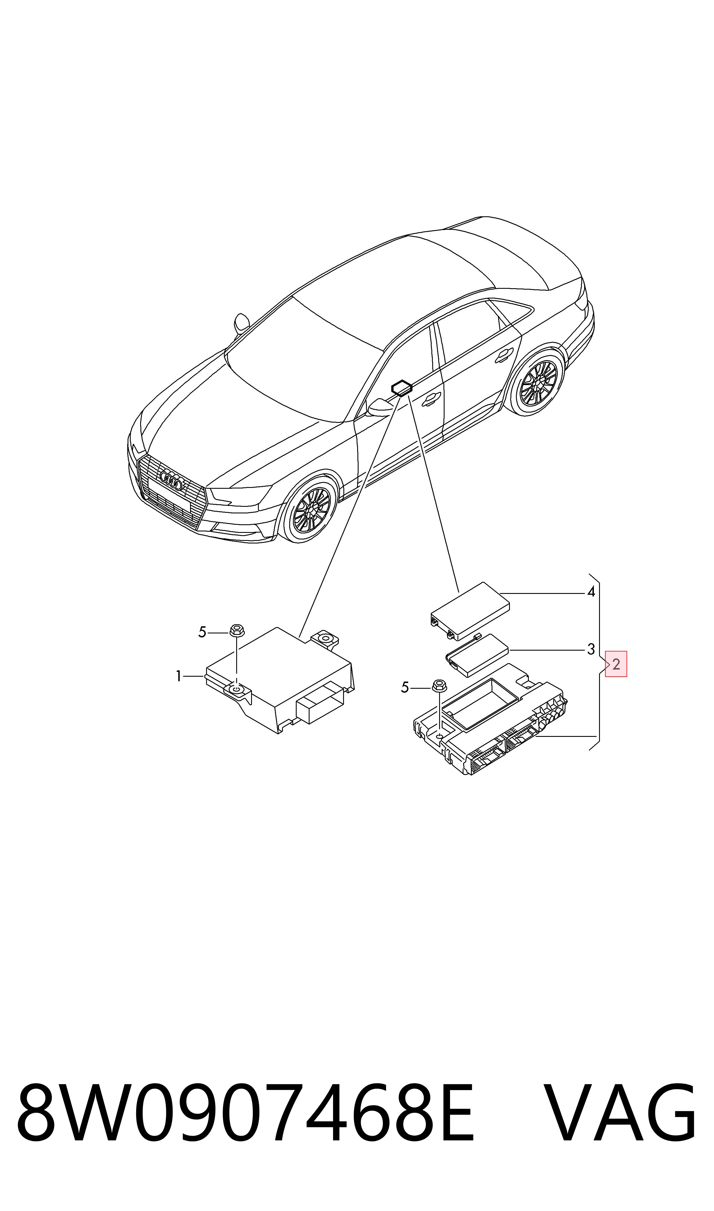 8W0907468E VAG Módulo "Interface de diagnóstico"