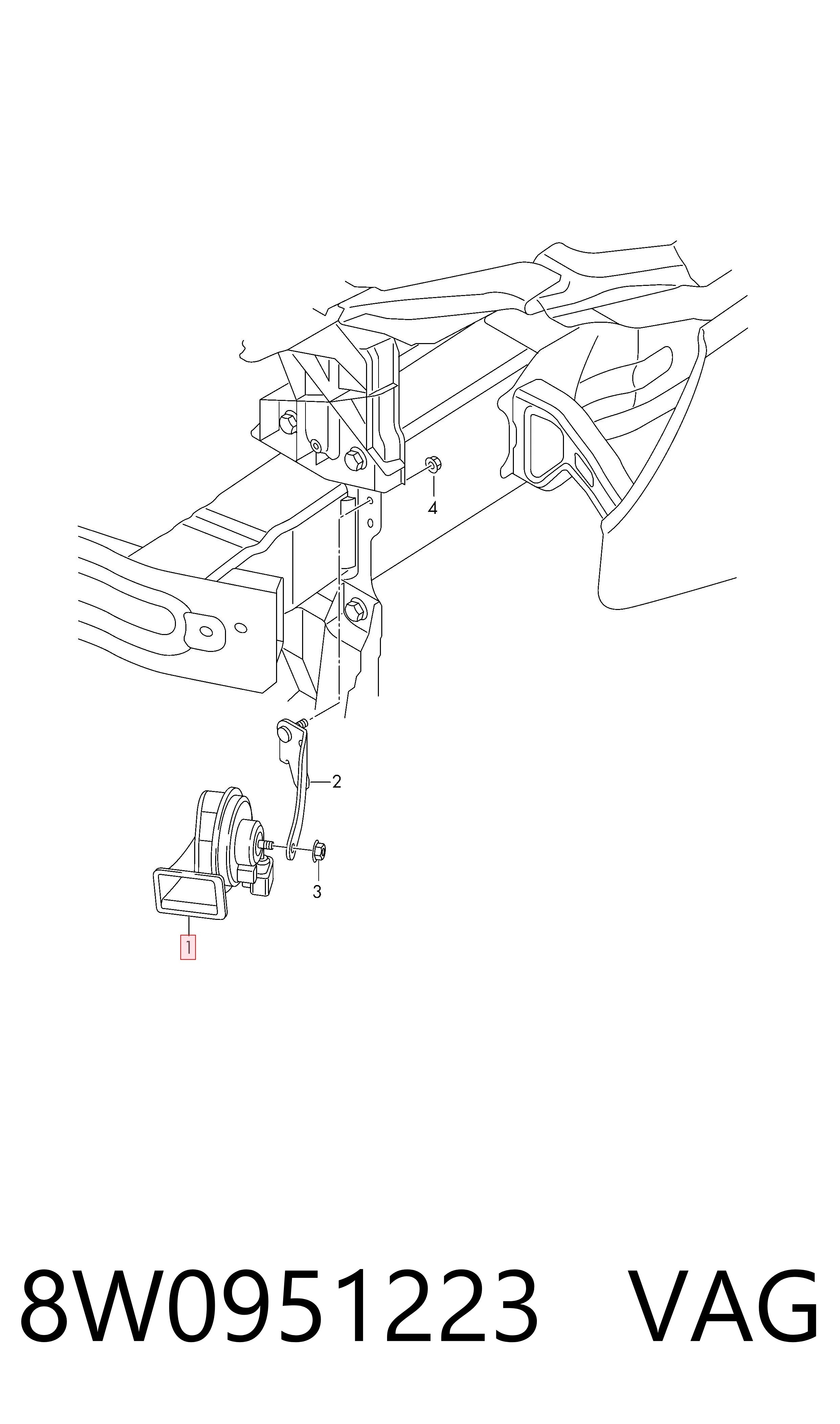 8W0951223 VAG Sinal sonoro (cláxon)
