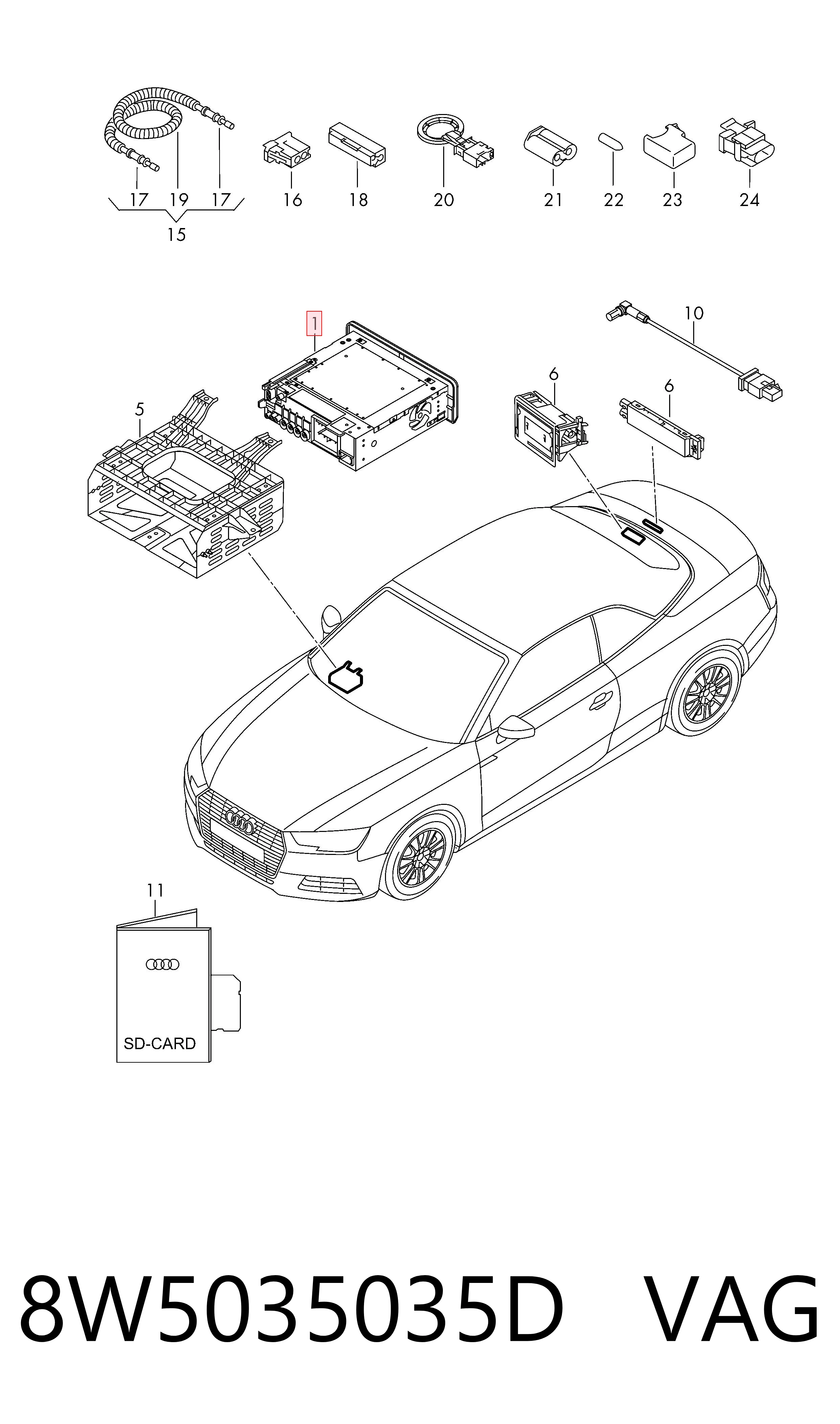  VAG 8W5035035D preço, a partir de 7483,21 USD