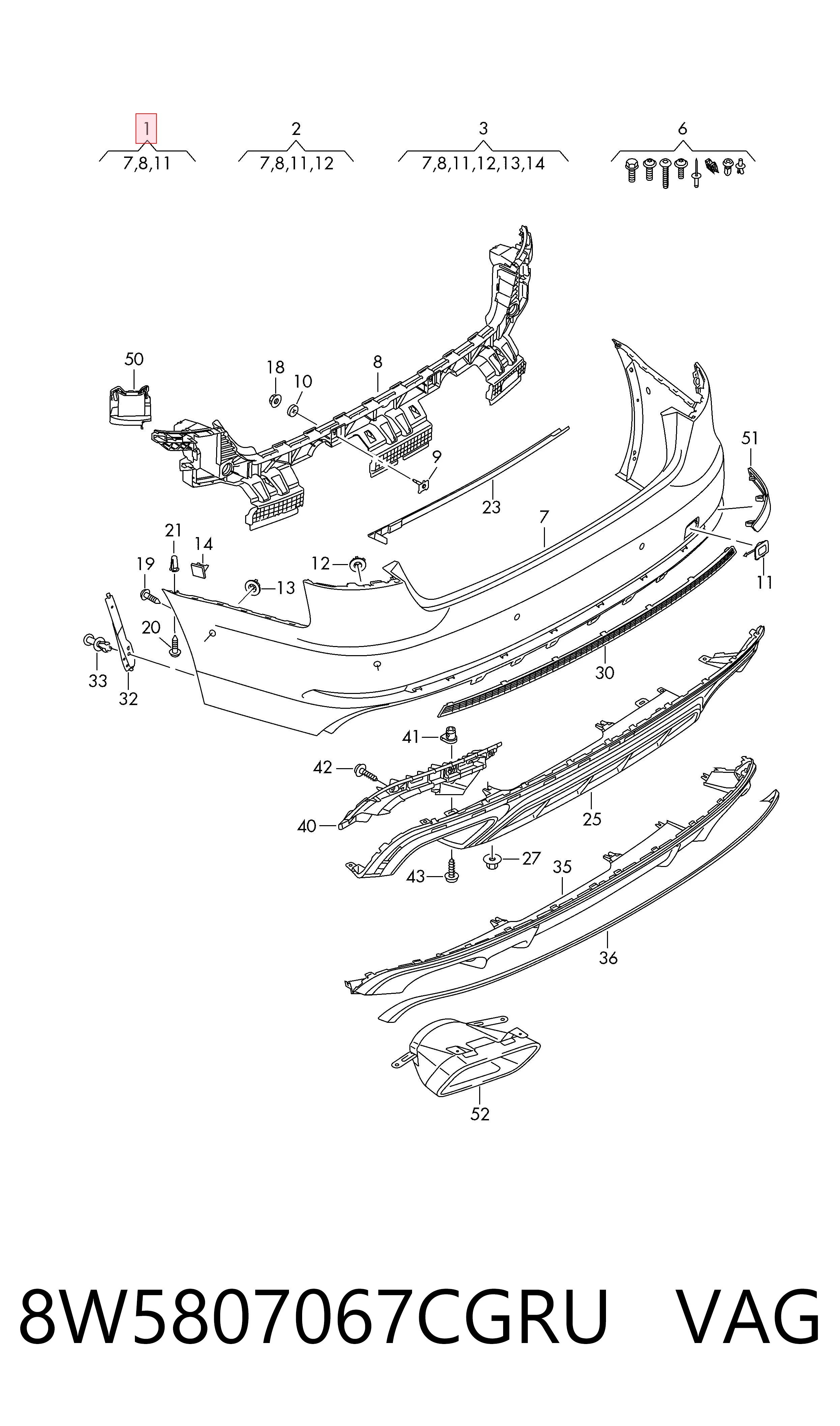 8W5807067CGRU VAG