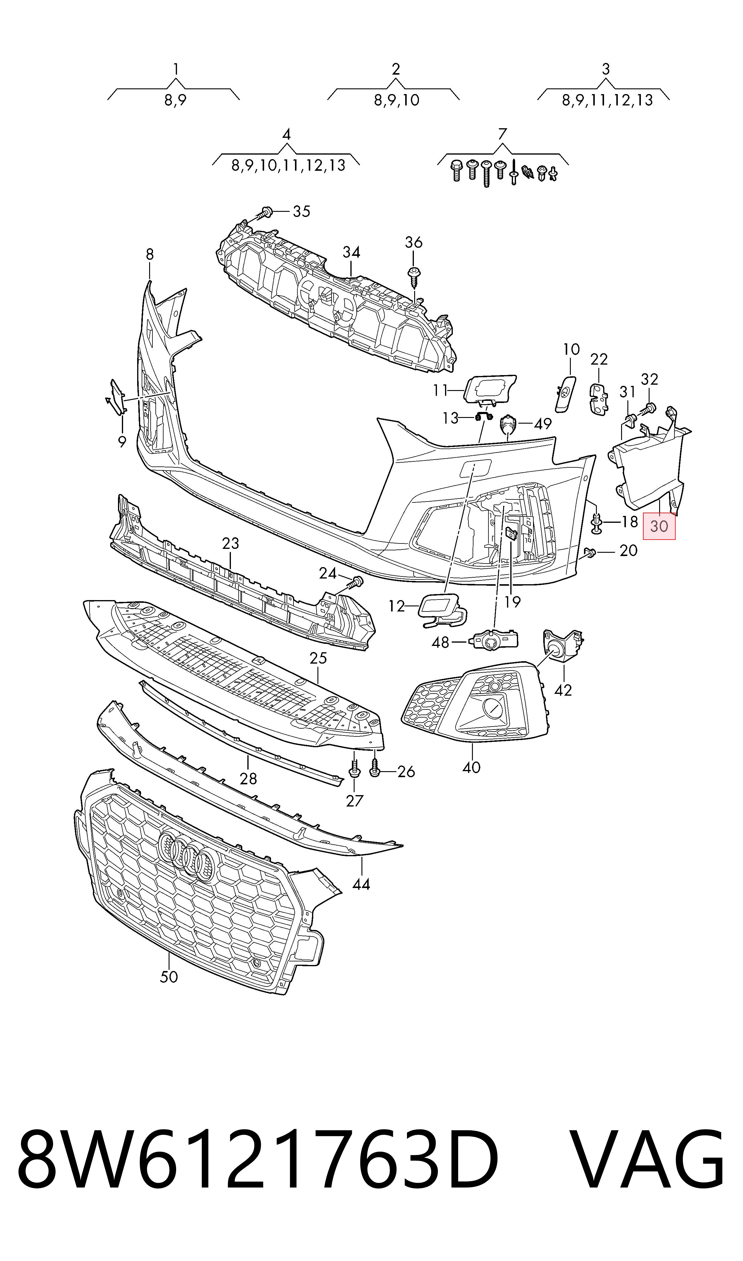 8W6121763D VAG