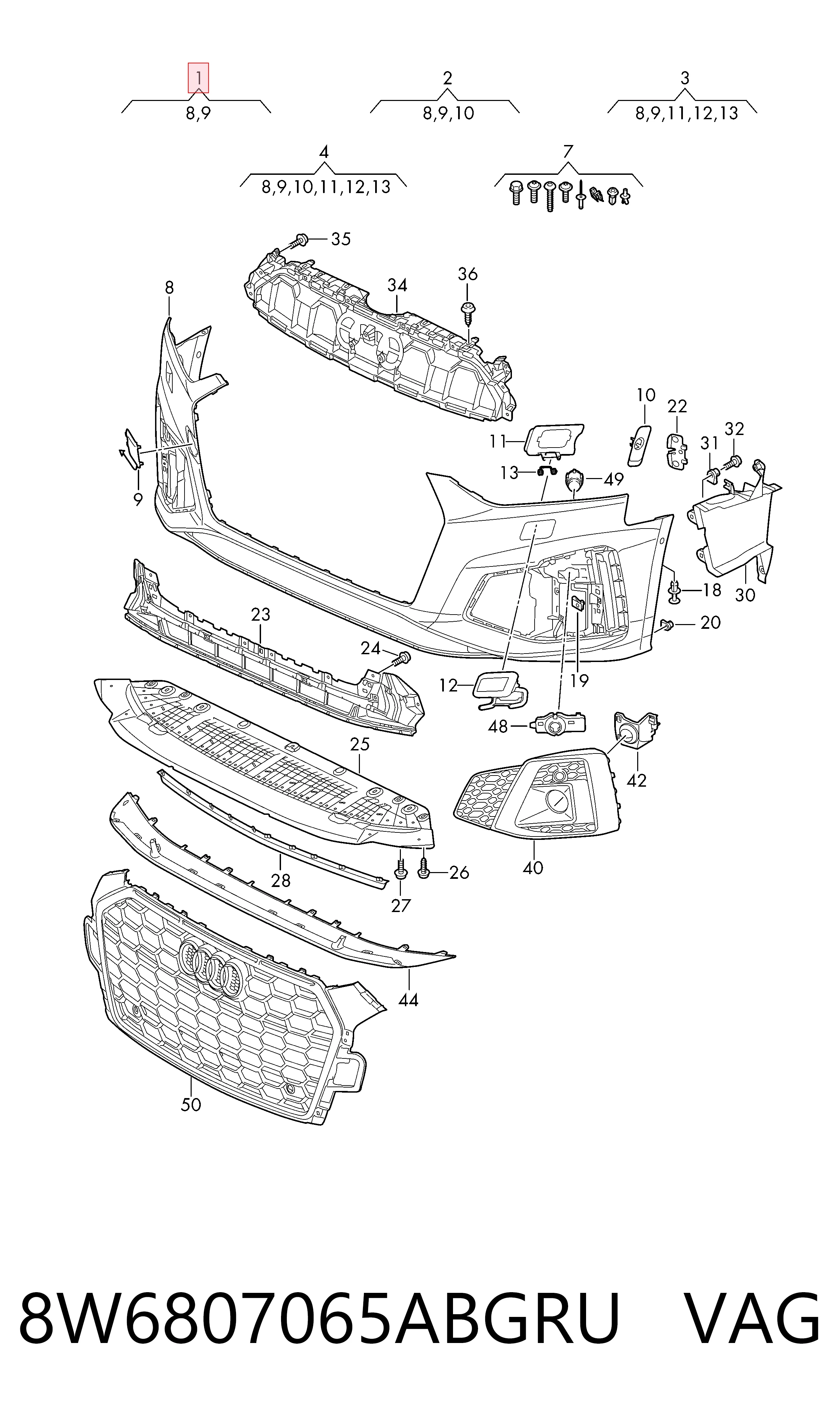 8W6807065ABGRU VAG