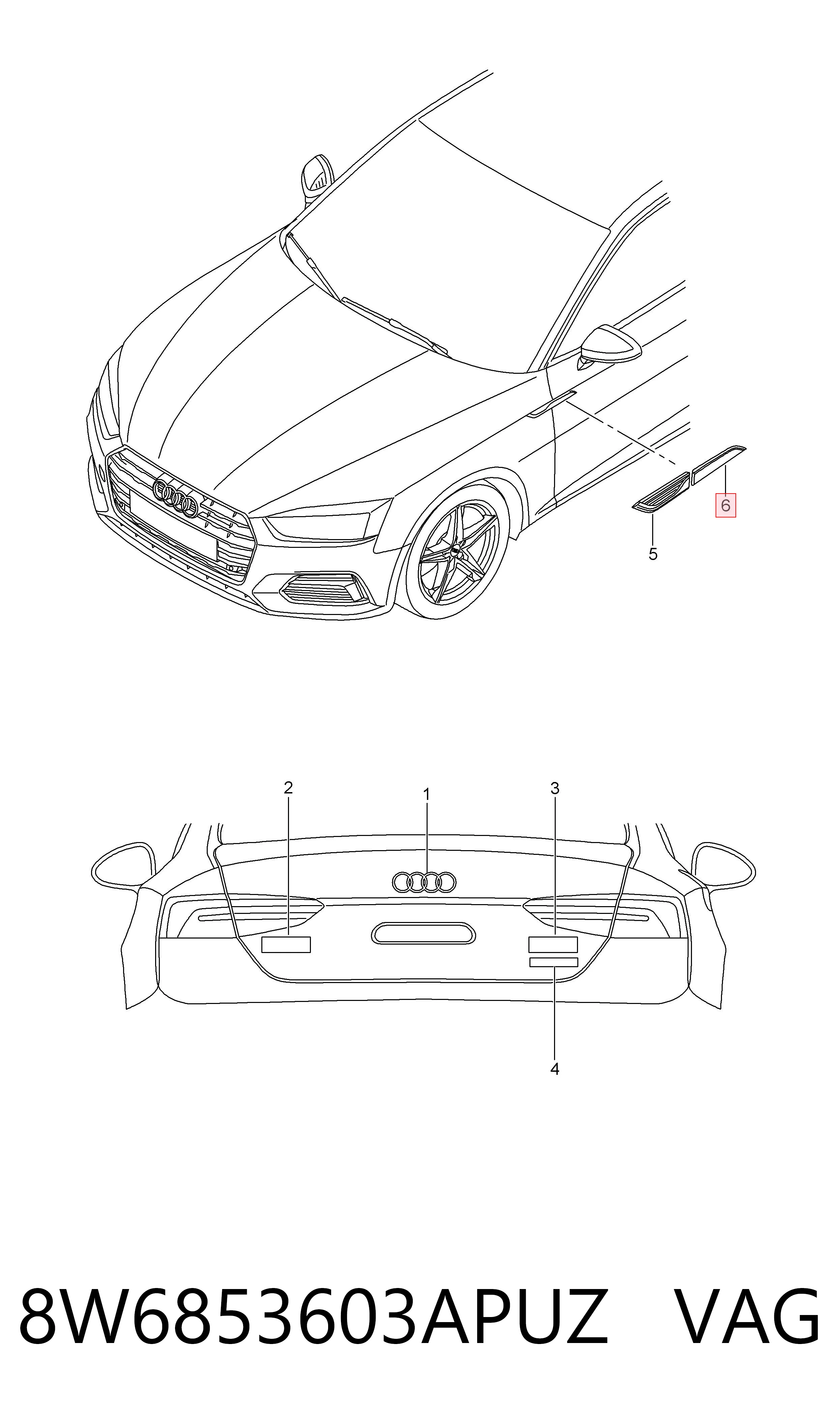 8W6853603APUZ VAG 