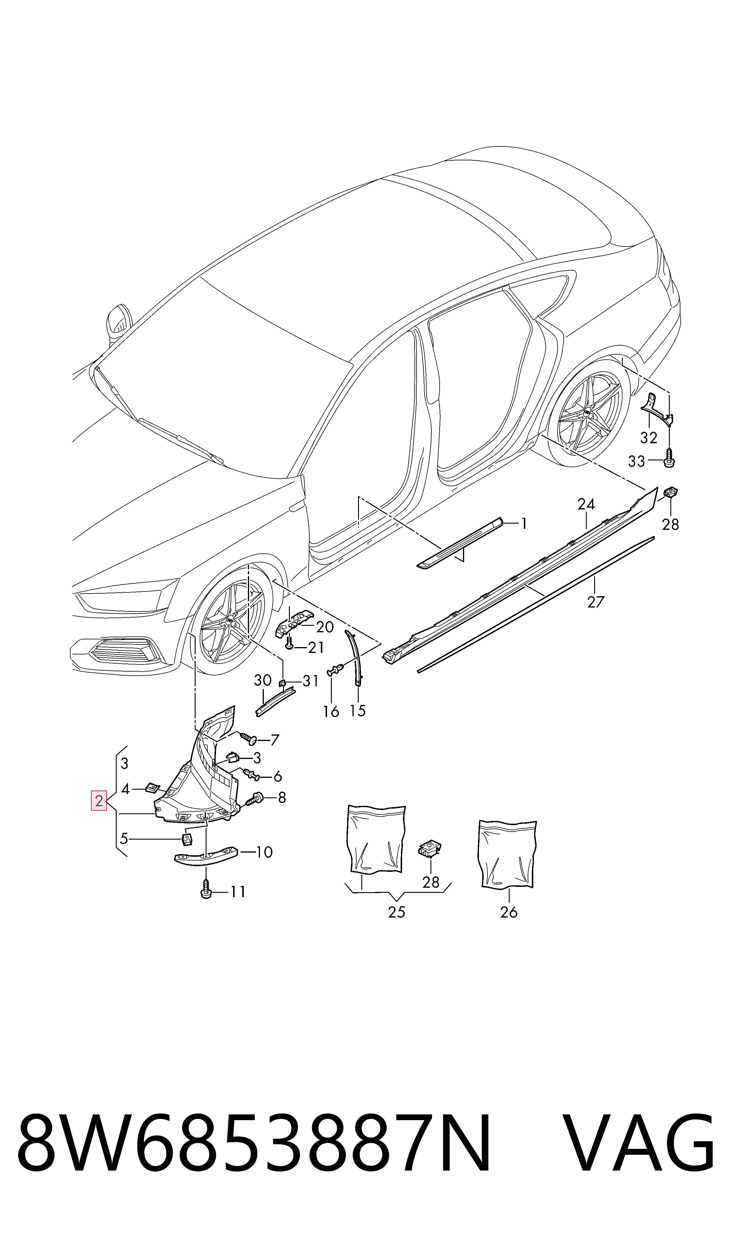  VAG 8W6853887N preço, a partir de 38,40 USD