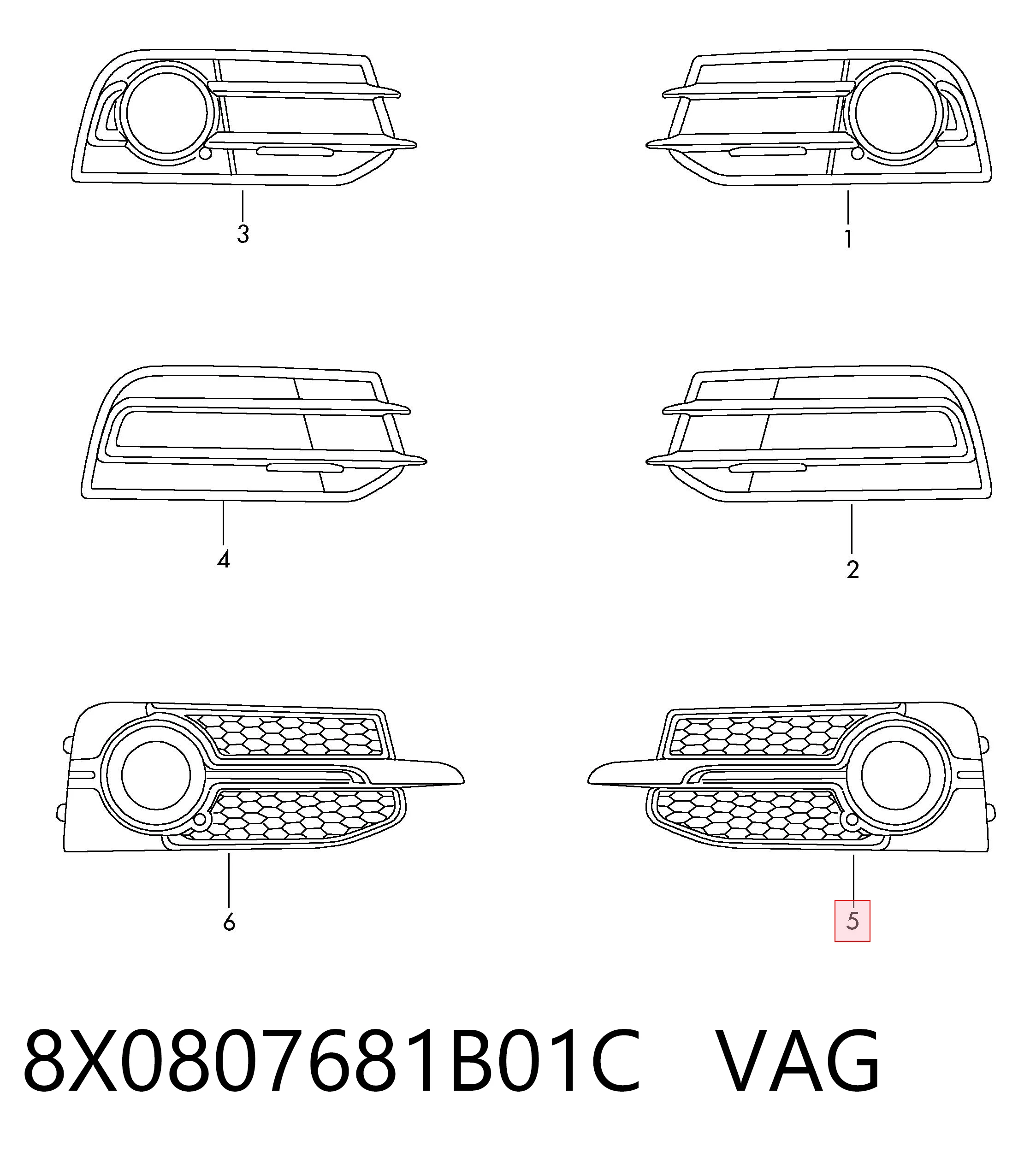 8X0807681B01C VAG