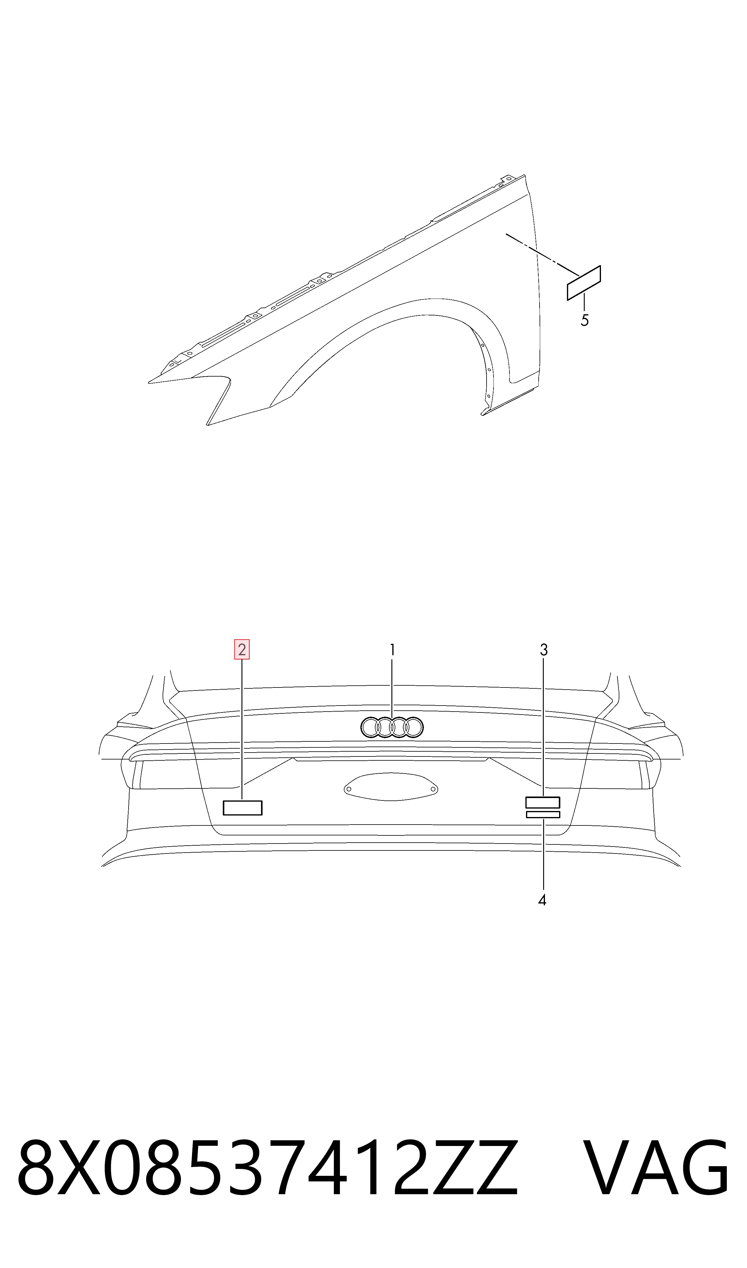  VAG 8X08537412ZZ preço, a partir de 12,46 USD