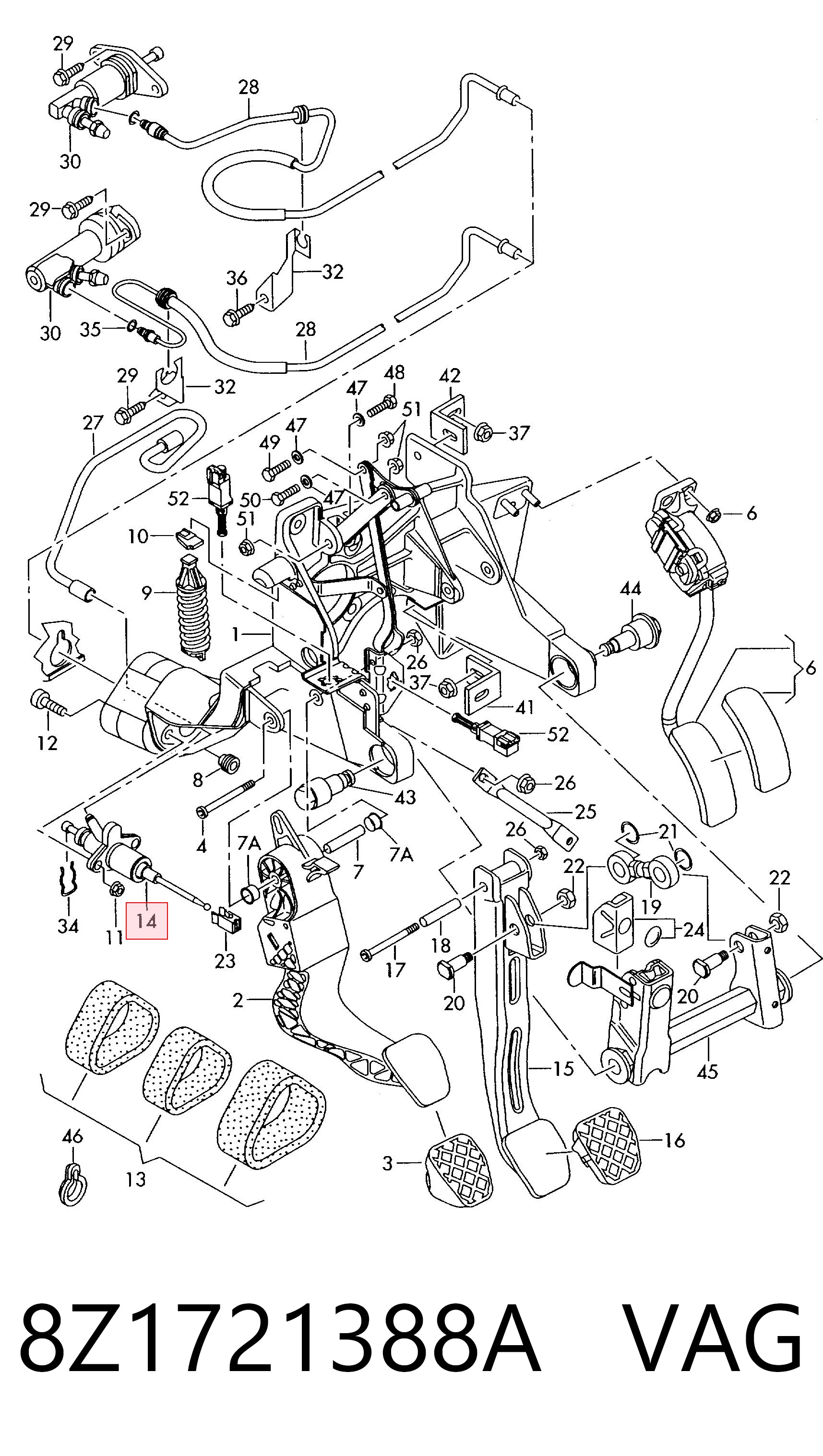 Cilindro mestre de embraiagem Audi A2  8Z0 ao melhor preço