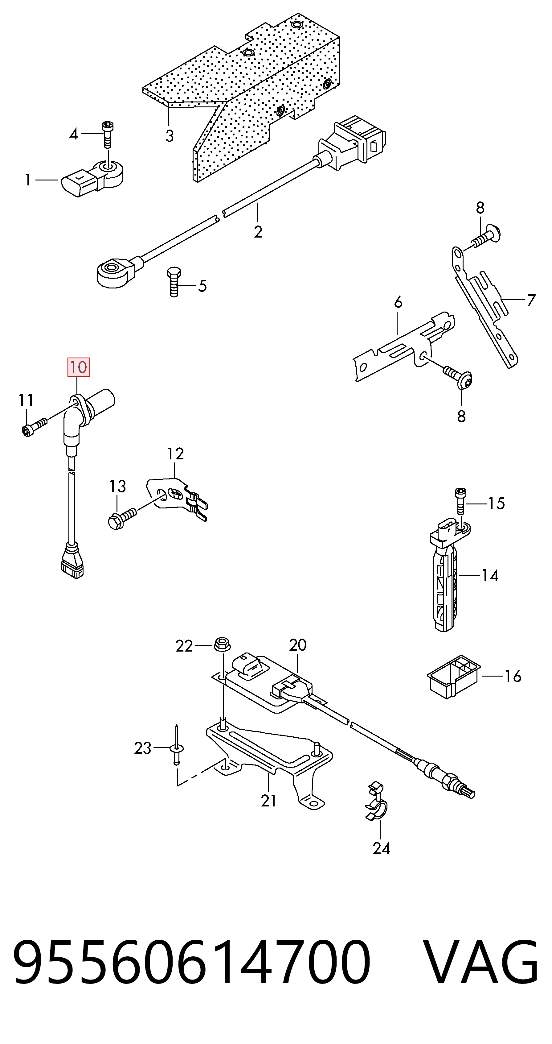 95560614700 VAG Sensor de posição (de revoluções) de cambota