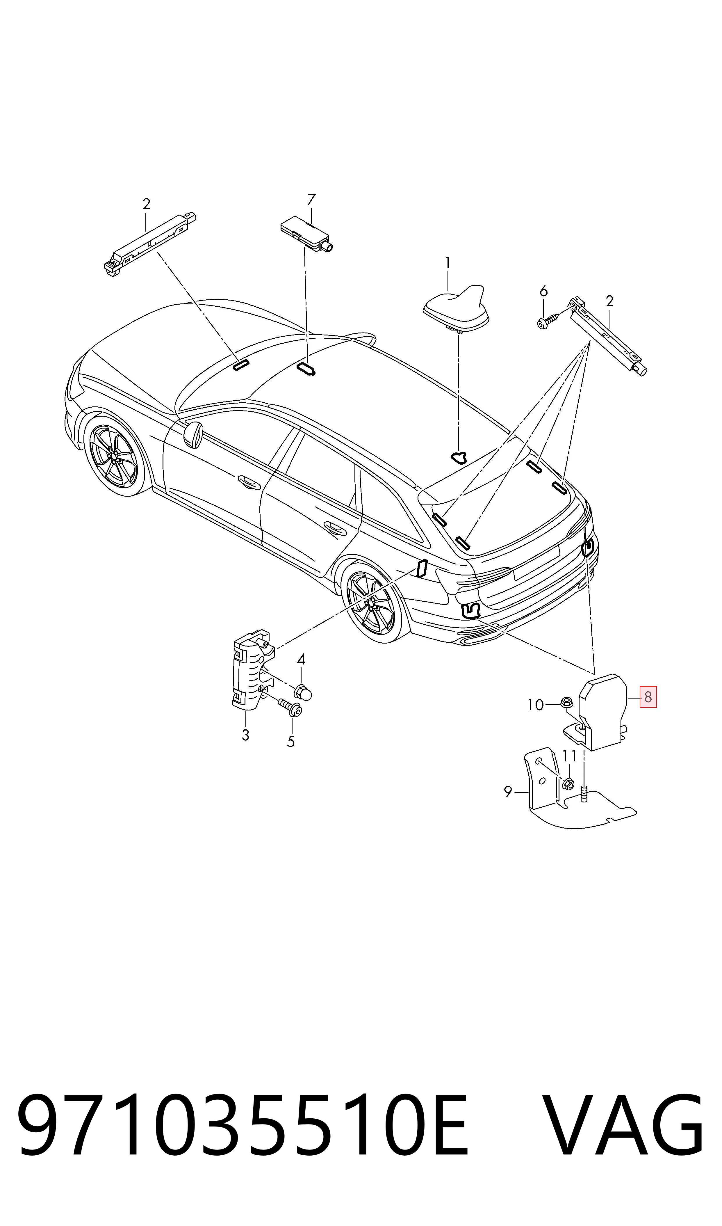 971035510E VAG Antena