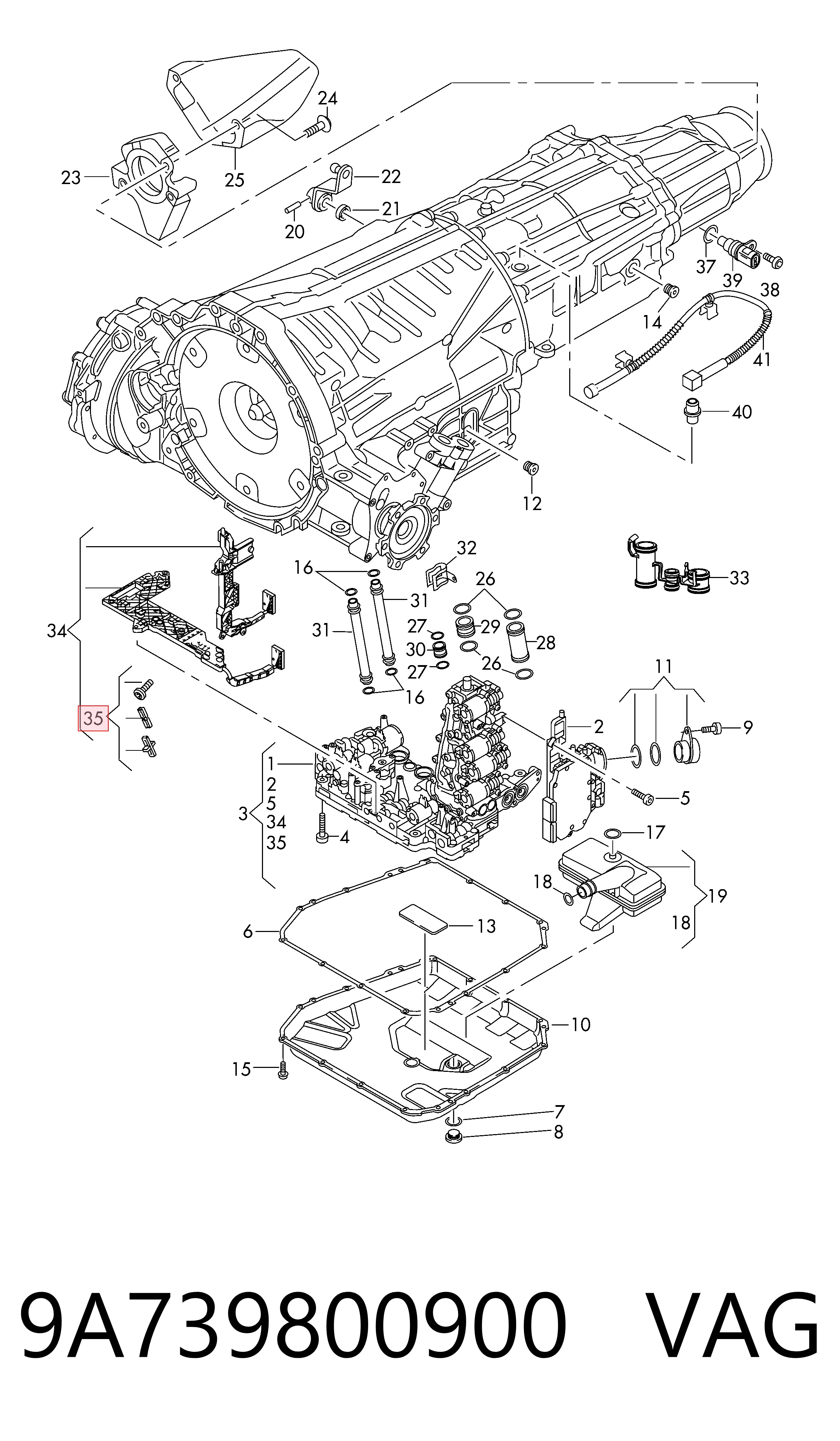 Kit de reparação da Caixa Automática de Mudança VAG 9A739800900 preço, a partir de 33,06 USD