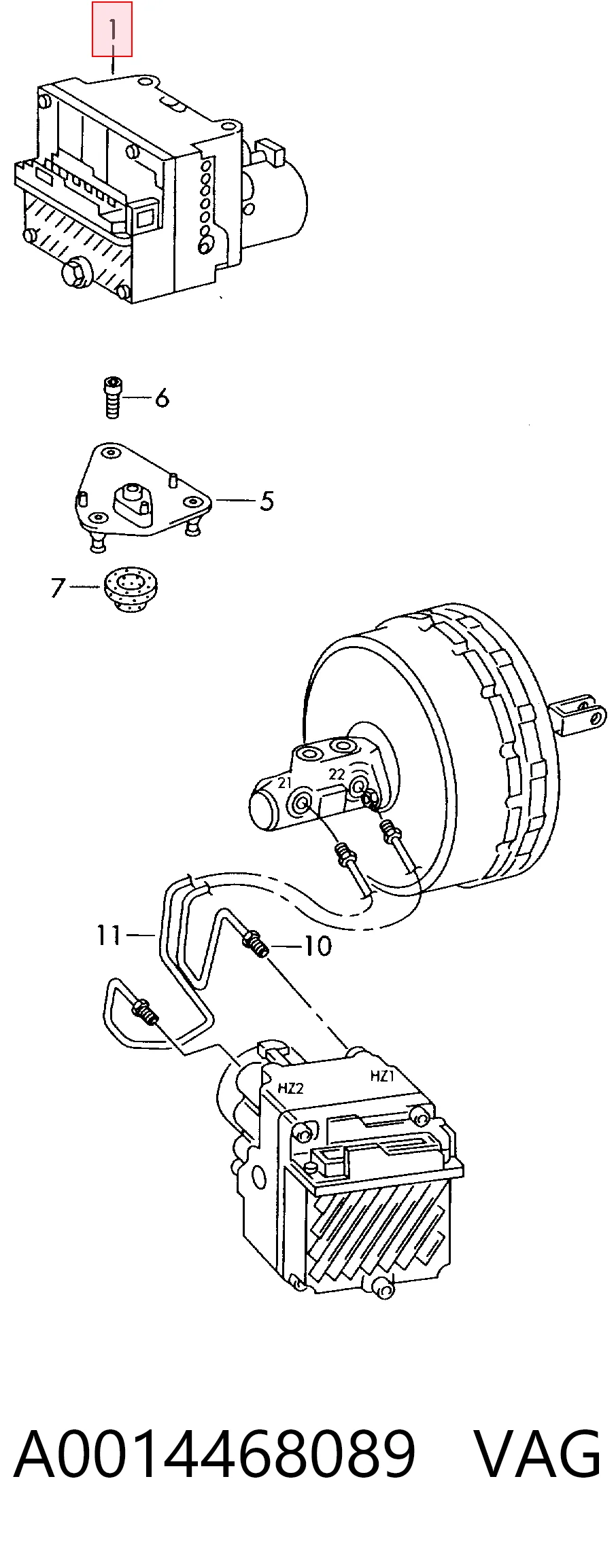 Unidade hidráulico de controlo ABS Volkswagen Crafter 30-35 2E, 2EE, 2EK