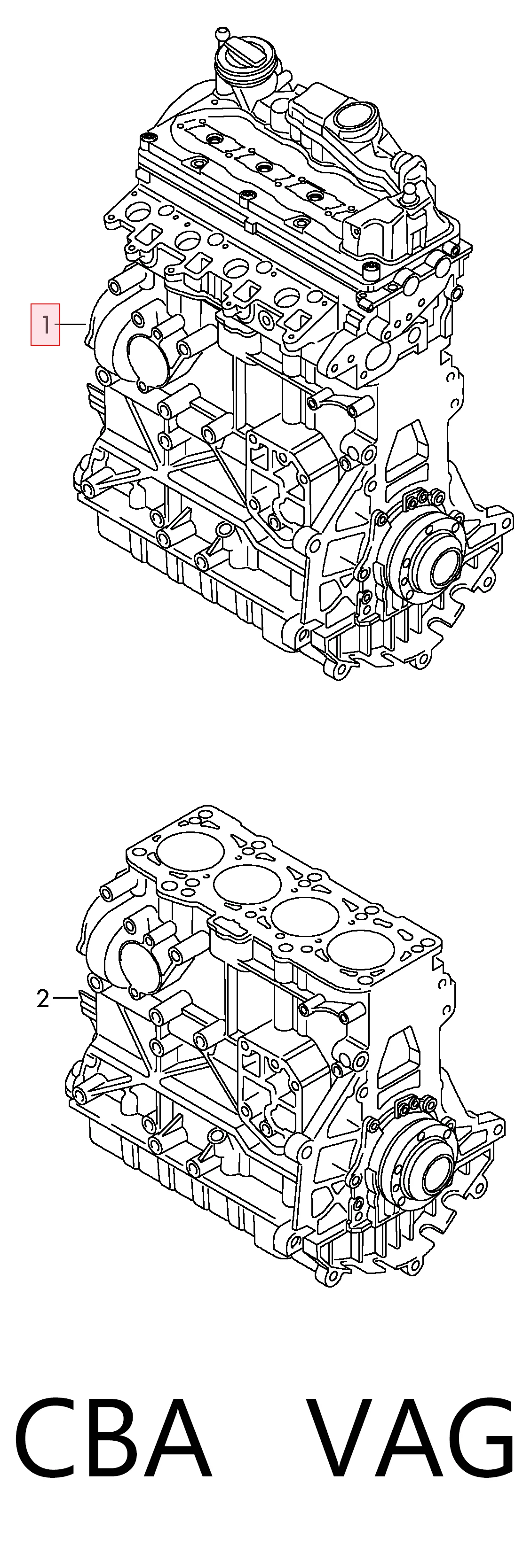 CBA VAG Motor montado